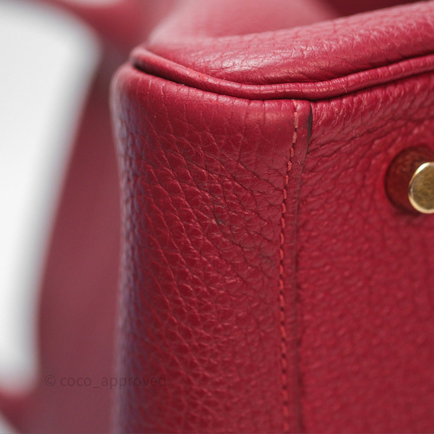 Hermès Lindy 30 Rouge Grenat K1 Clemence Gold Hardware