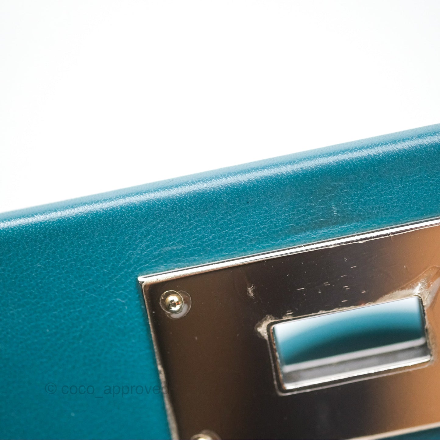 Hermès 24/24 21 Mini Vert Bosphore Evercolor Swift Palladium Hardware
