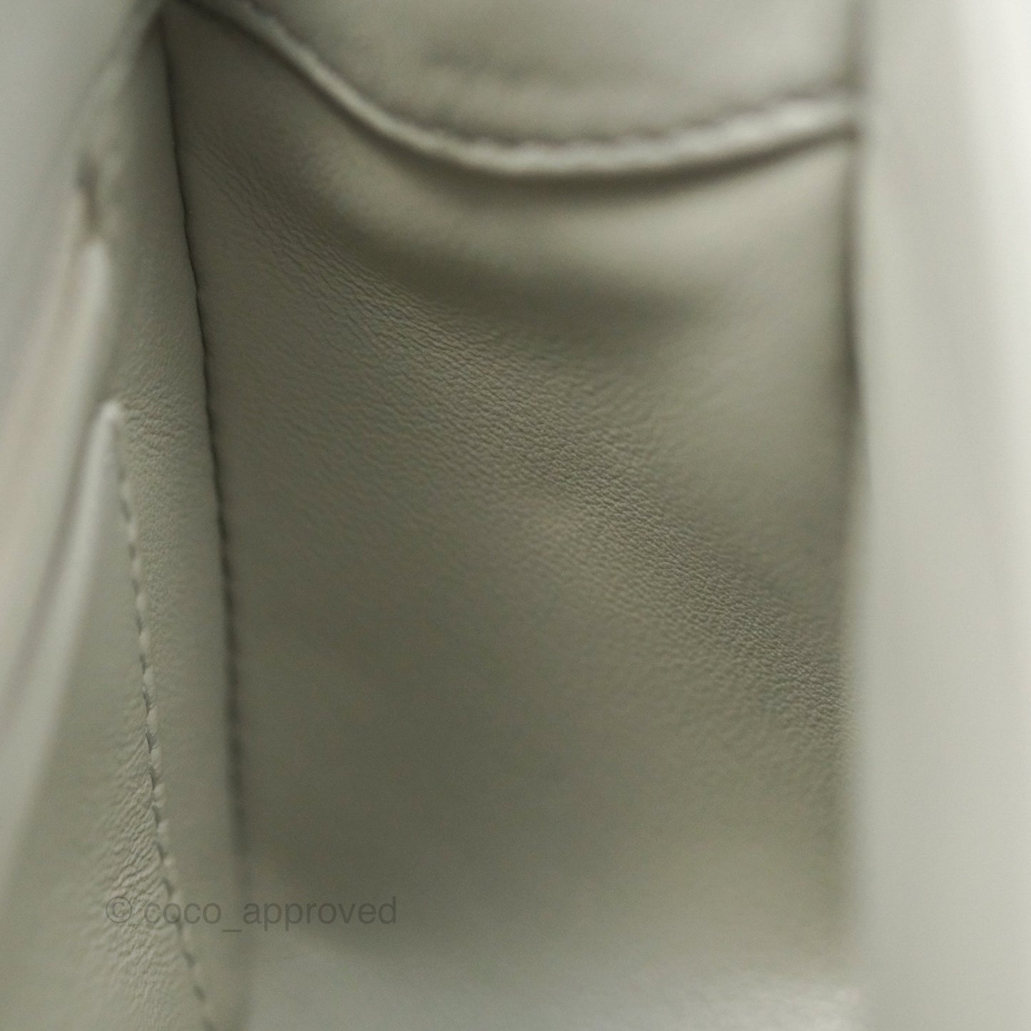 Chanel Mini Rectangular Pearl Crush Grey Lambskin Aged Gold Hardware