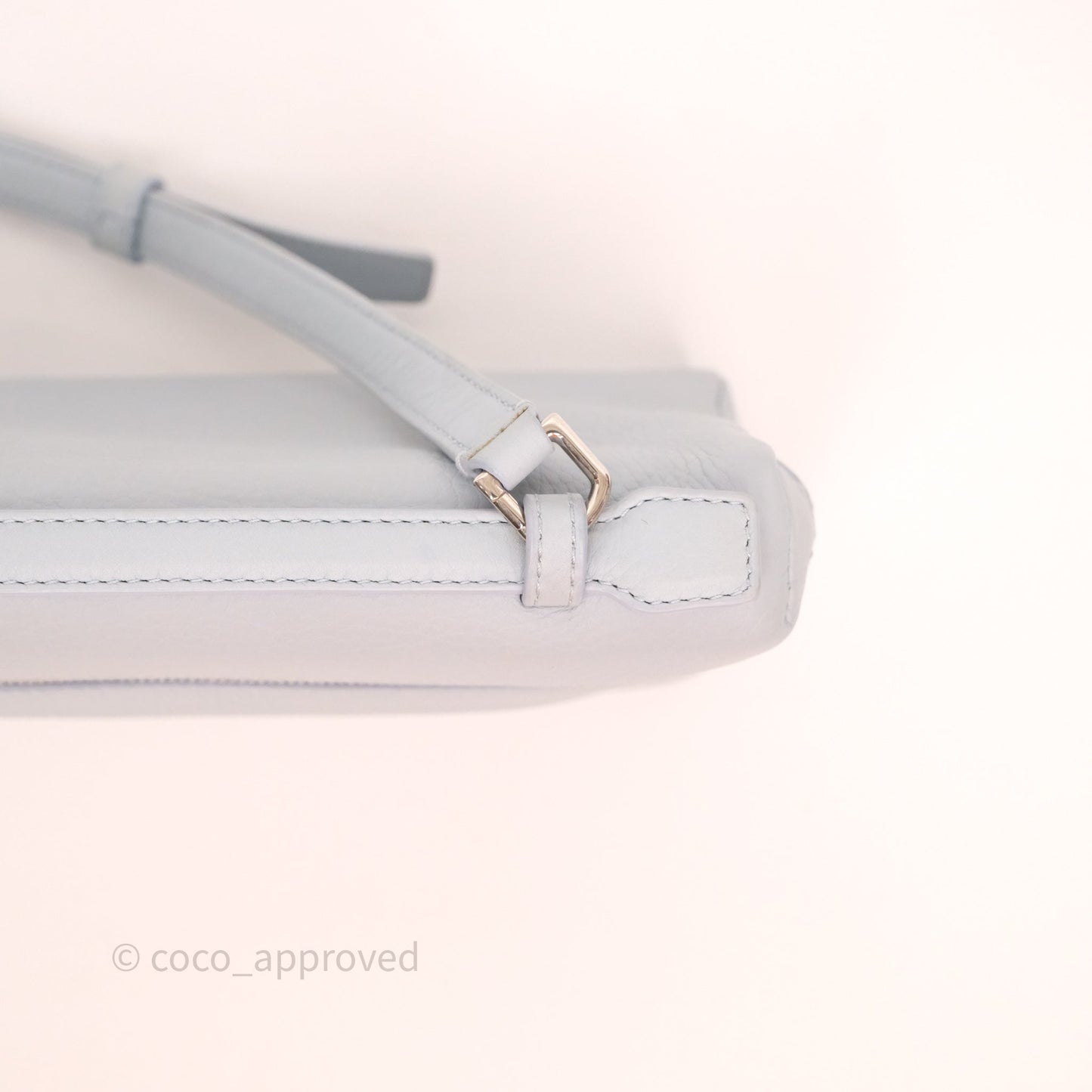 Loro Piana Extra Pocket L19 Light Blue Grained Calfskin