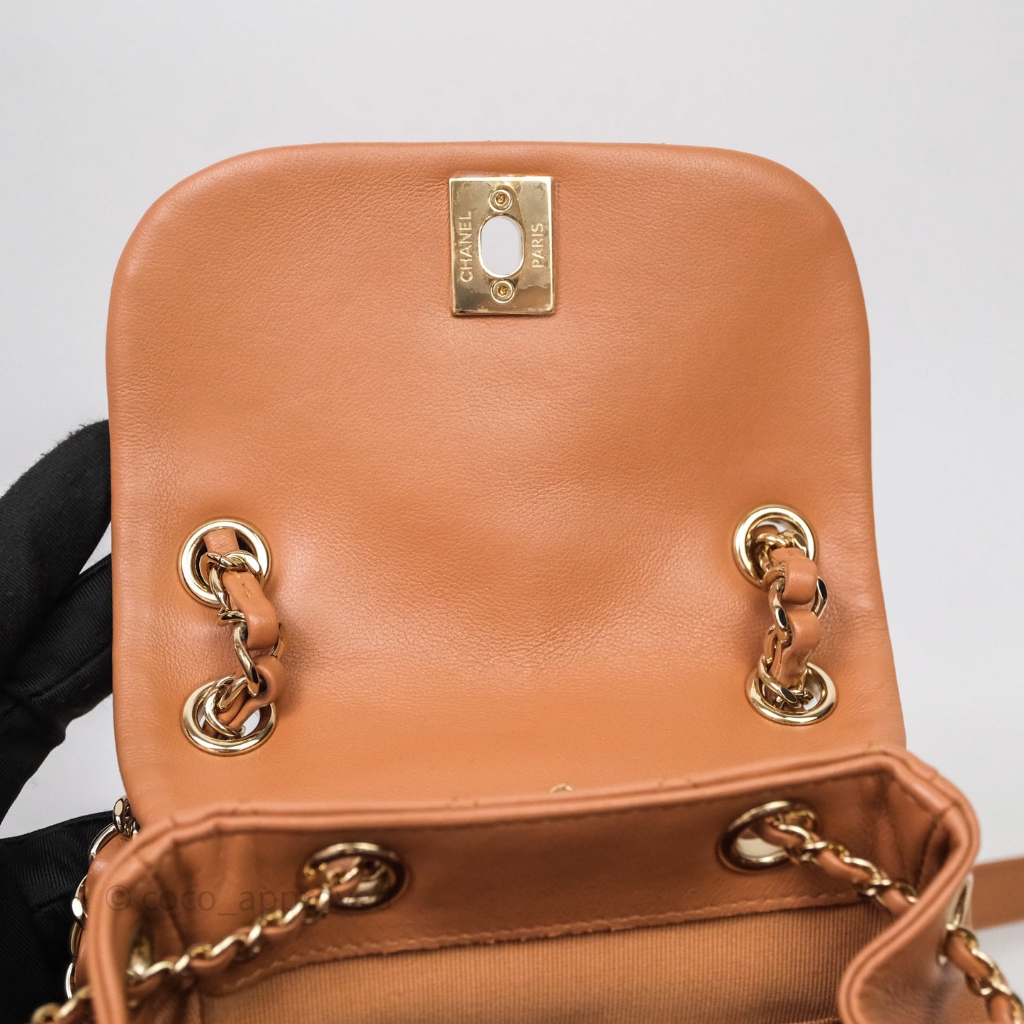 Chanel Small Duma Drawstring Backpack Camel Calfskin