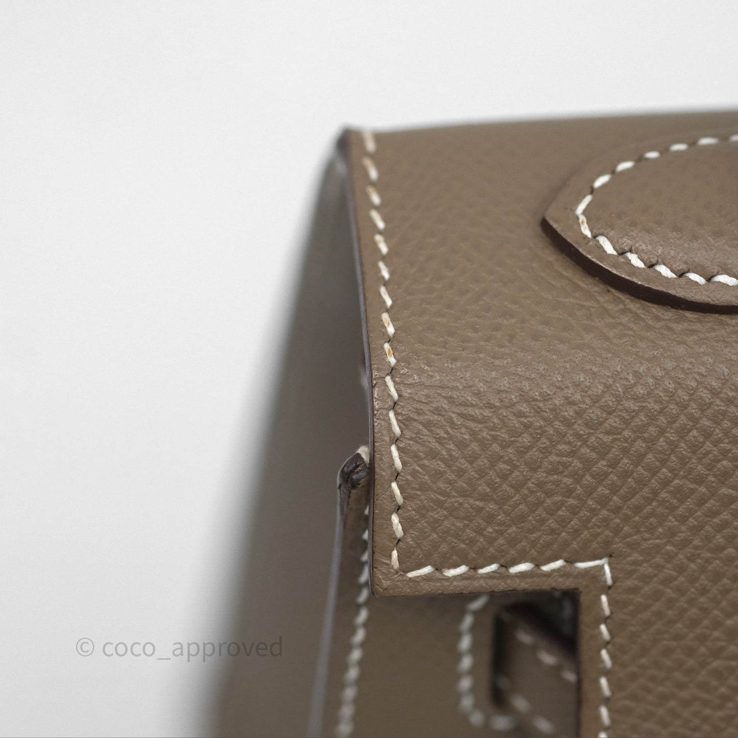 Hermès Kelly 25 Sellier Etoupe Epsom Gold Hardware