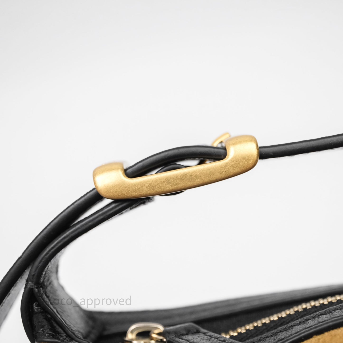 Chanel Hobo with Chain Brown Suede/ Black Calfskin Gold Hardware