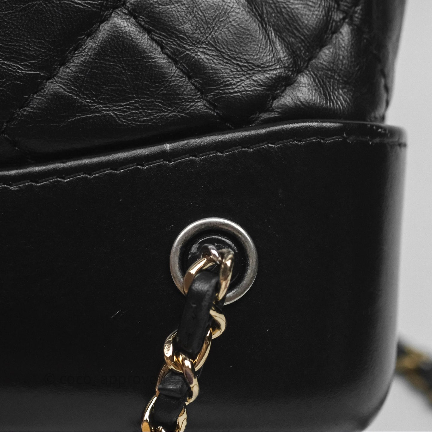 Chanel Small Gabrielle Backpack Black Aged Calfskin