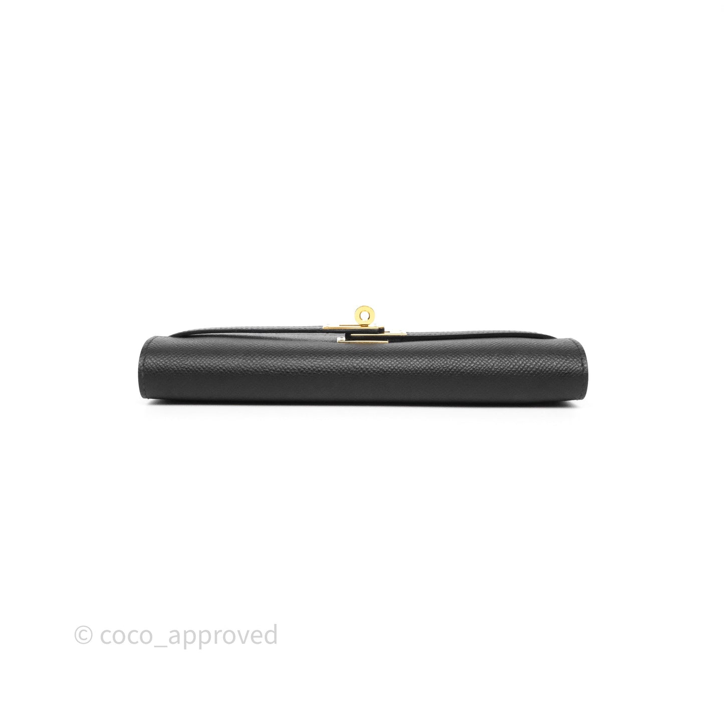 Hermès Kelly Wallet Black Noir 89 Epsom Gold Hardware