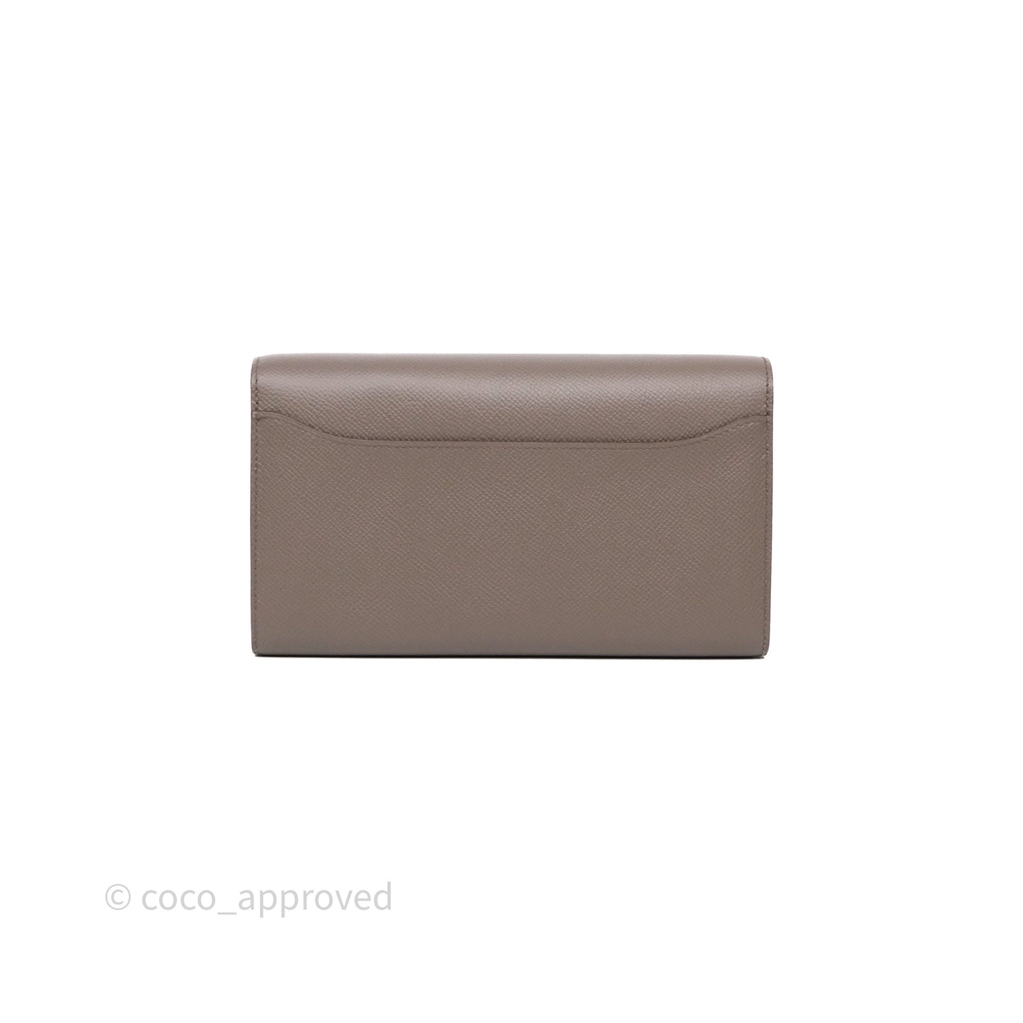 Hermès Constance To Go Wallet Gris Etain 8F Epsom Gold hardware