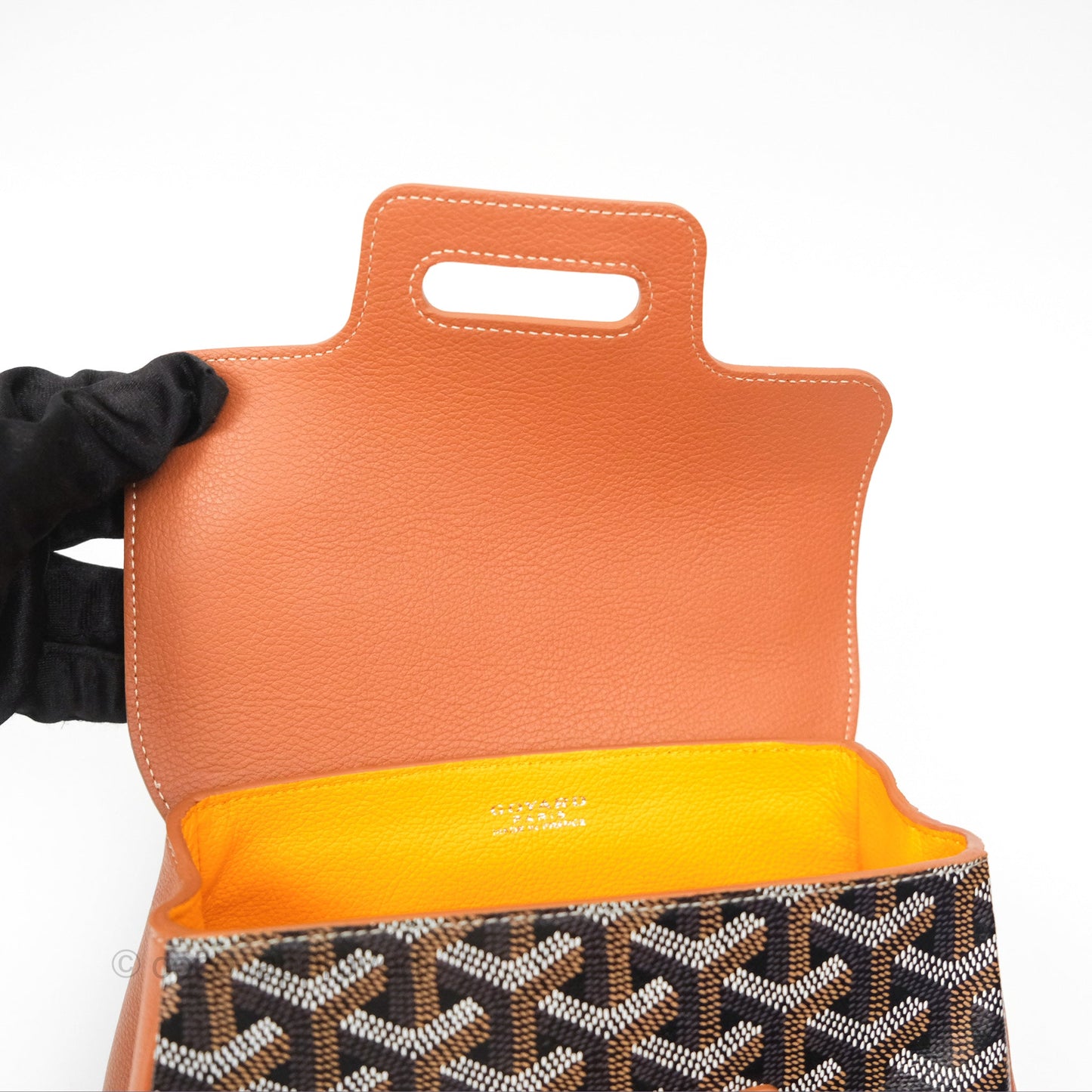 Goyard Saïgon Mini Bag Tan Goyardine Canvas/Chevroches Calfskin