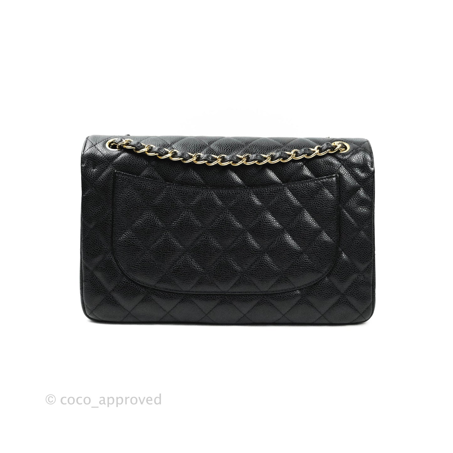 Chanel Jumbo Double Flap Black Caviar Gold Hardware⁣⁣