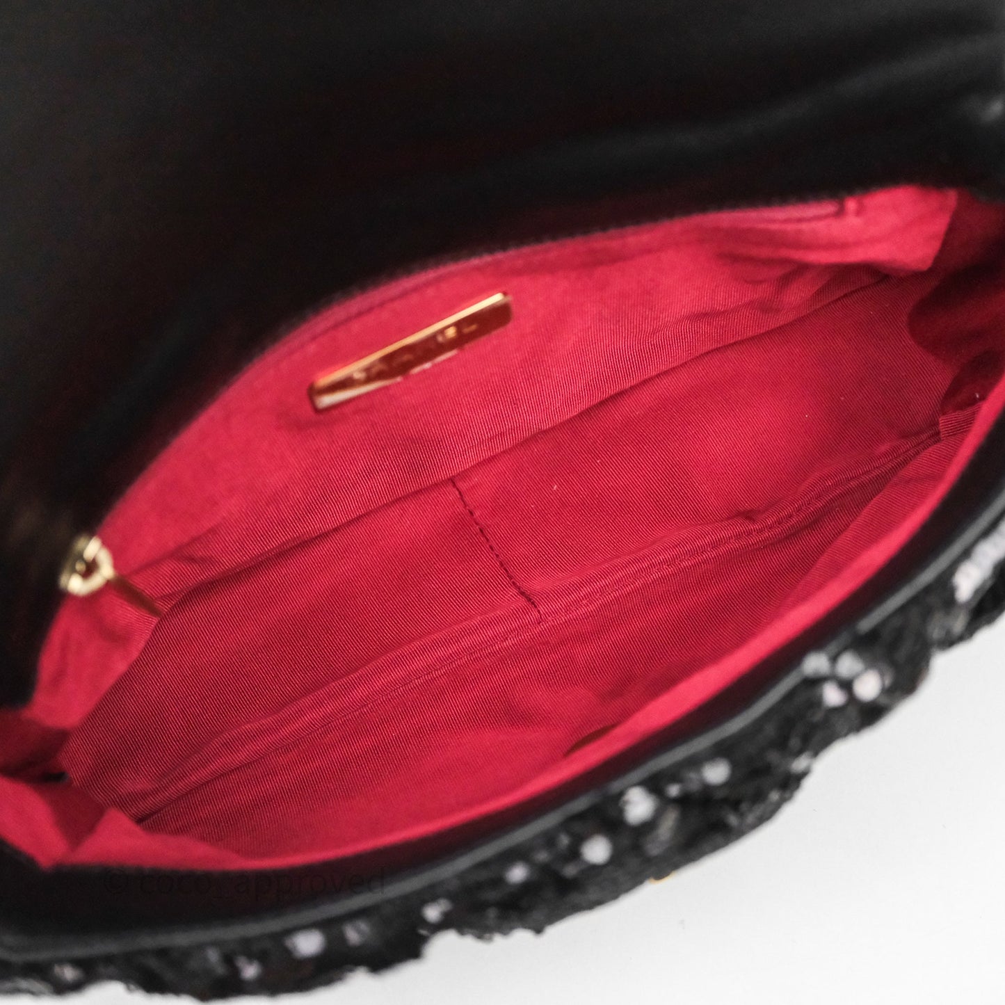 Chanel 19 Small Sequin Black Mixed Hardware