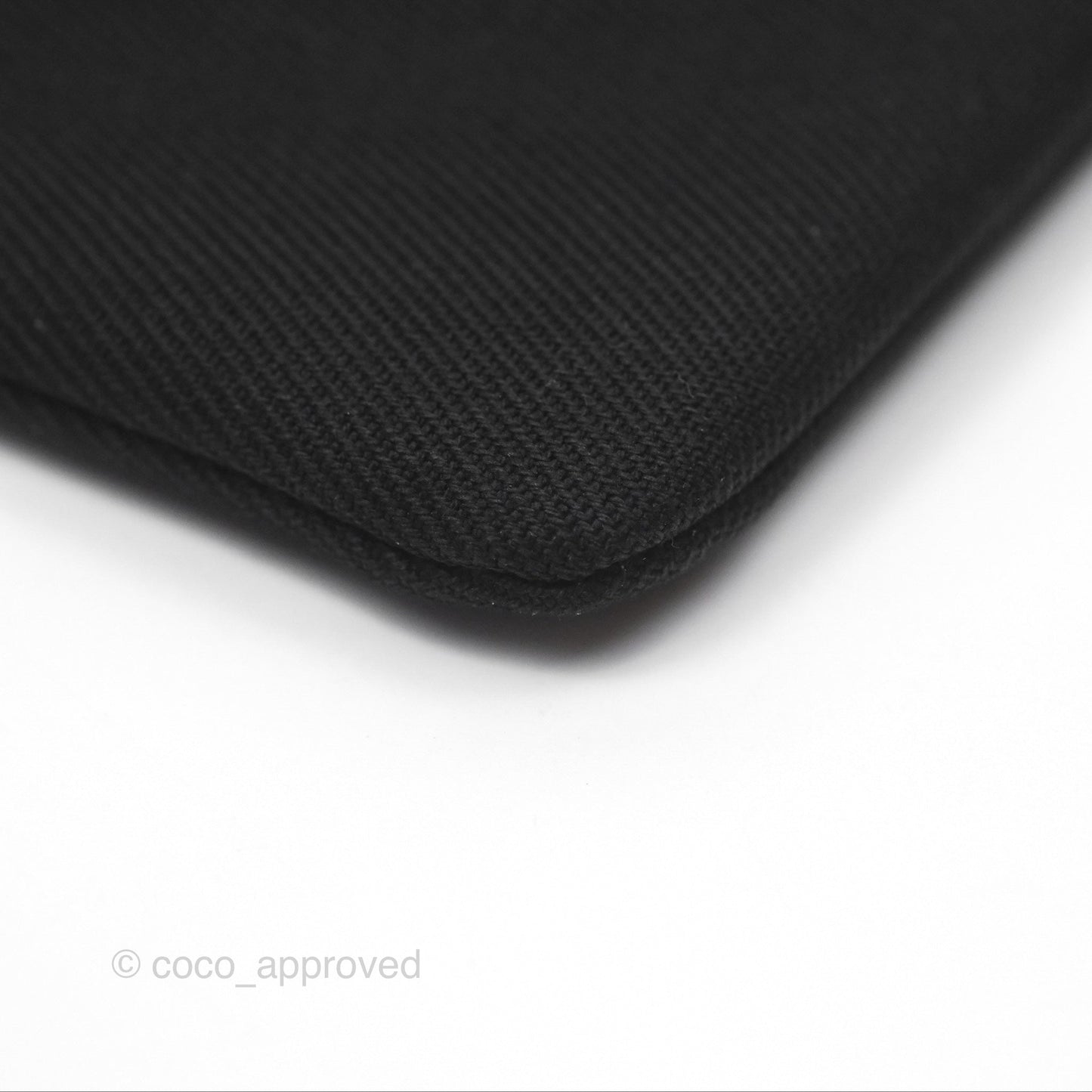 Saint Laurent Rive Gauche Zippered Pouch Black Canvas