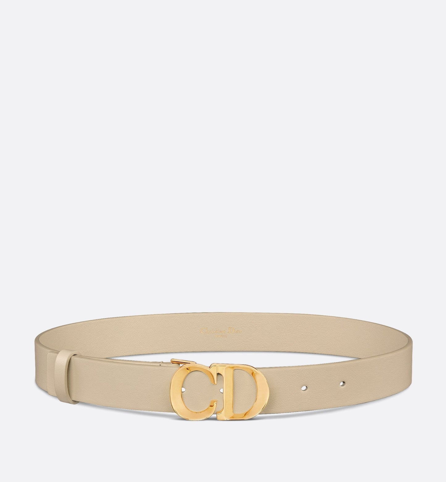 C Est Luxury Dior Belt Rope Beige Smooth Calfskin 30 mm