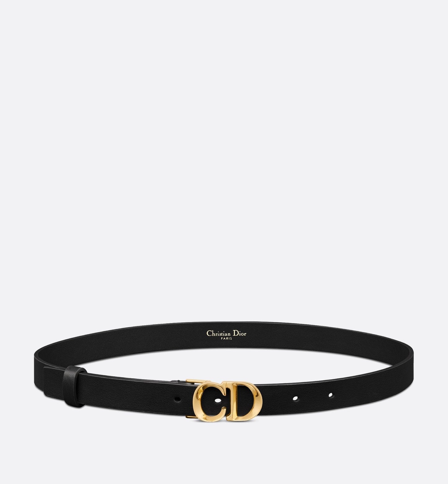 C Est Luxury Dior Belt Black Smooth Calfskin 20 mm