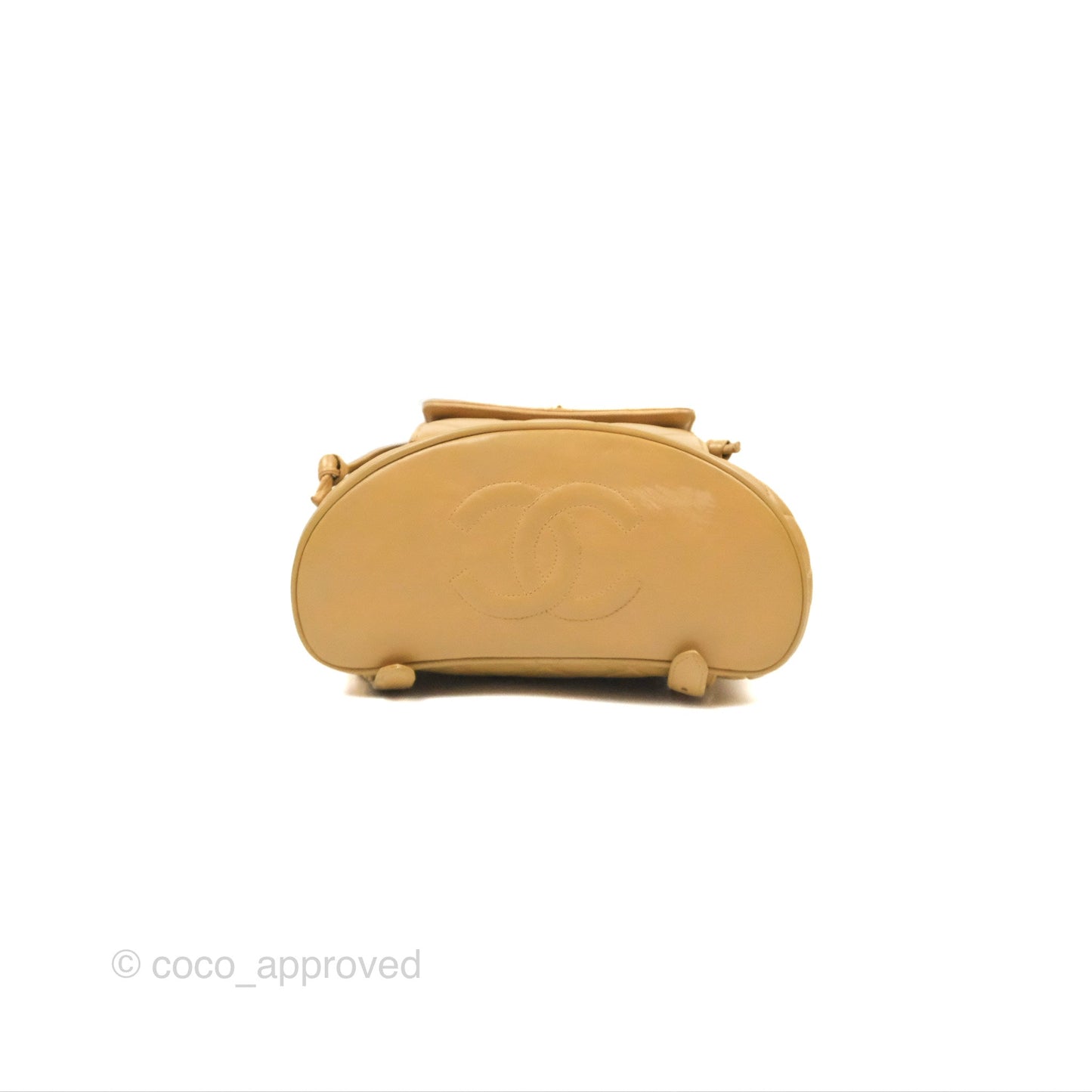 Chanel Vintage CC Duma Backpack Beige Lambskin 24K Gold Hardware