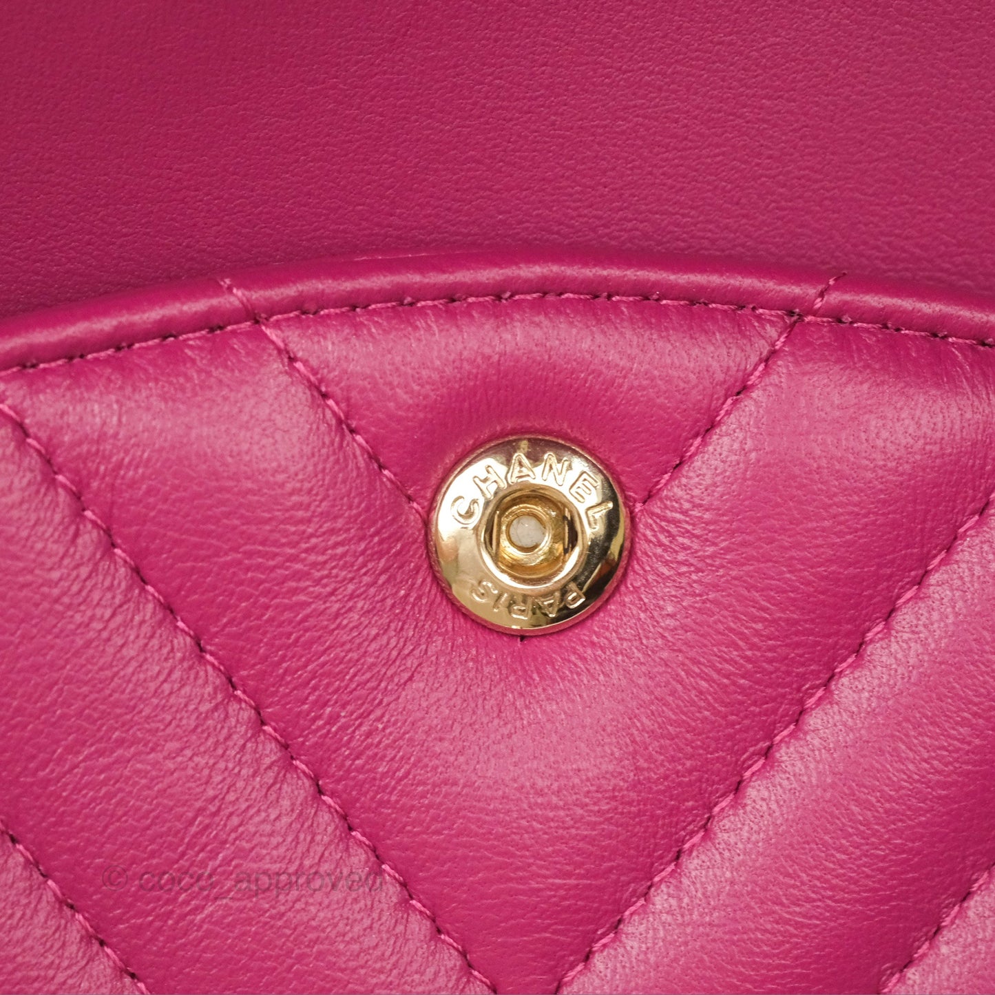 Chanel Medium Classic Flap Chevron Dark Plum Pink Lambskin Gold Hardware