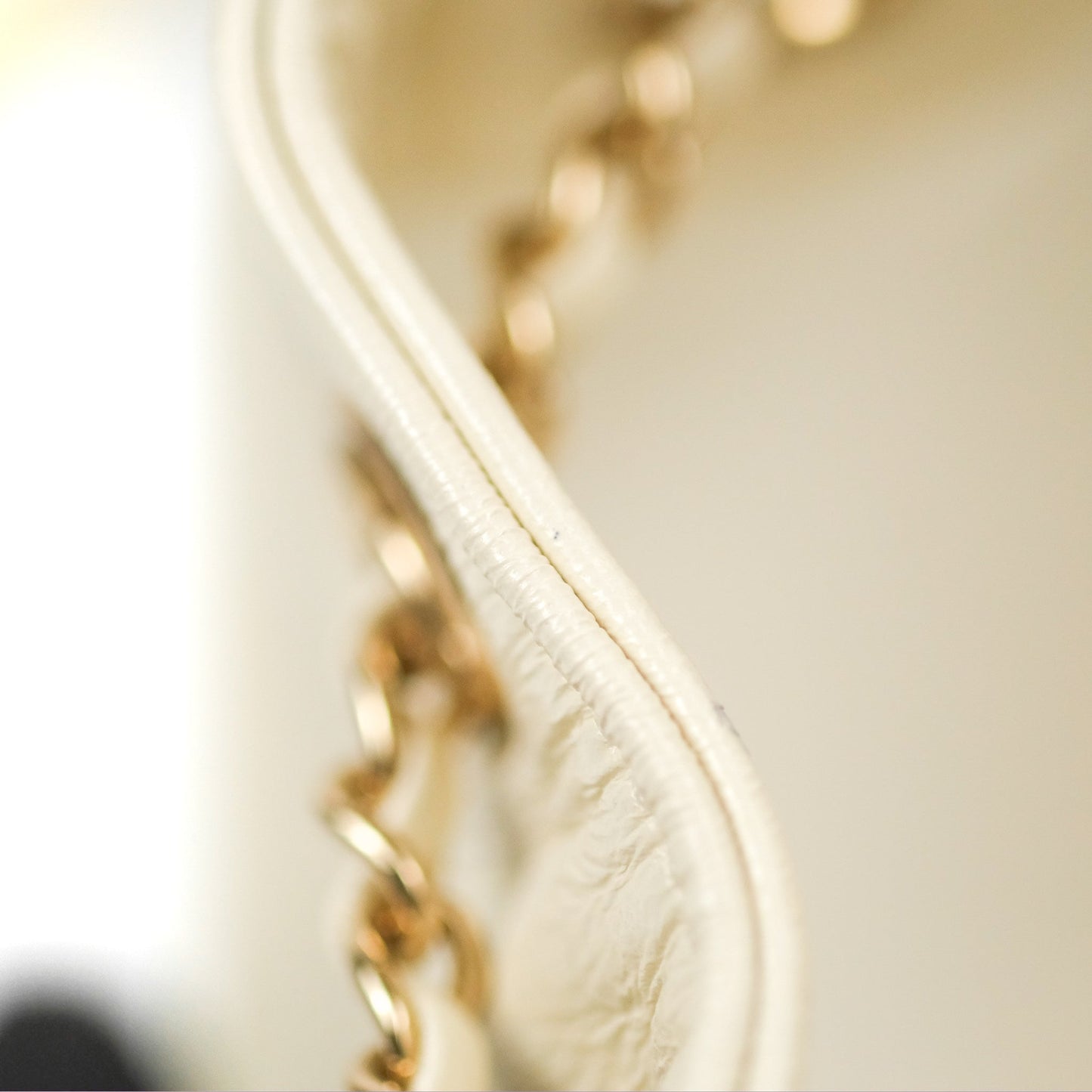 Chanel Quilted Small Duma Drawstring Backpack Ivory White Calfskin Gold Hardware