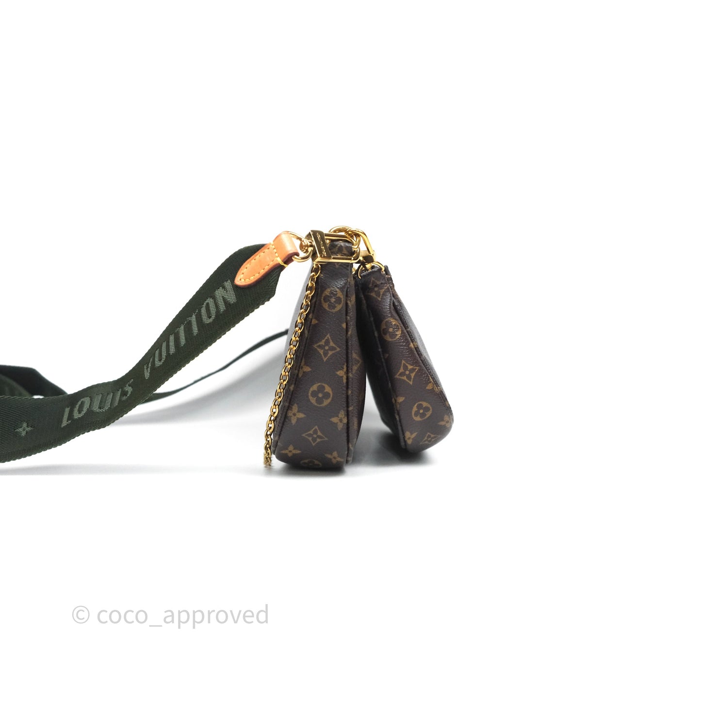 Louis Vuitton Multi Pochette Accessories Khaki Monogram Canvas