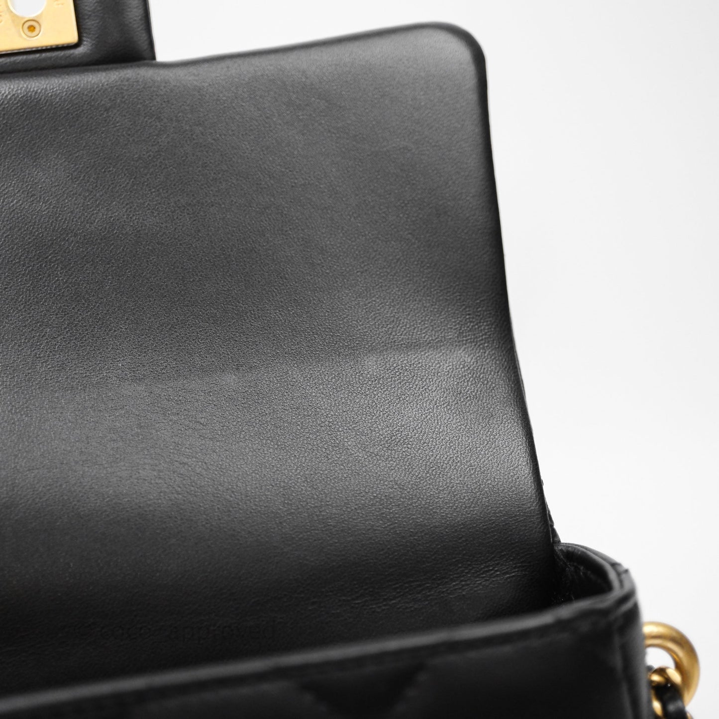 Chanel My Perfect Mini With Pearl Quilted Black Lambskin Gold Hardware