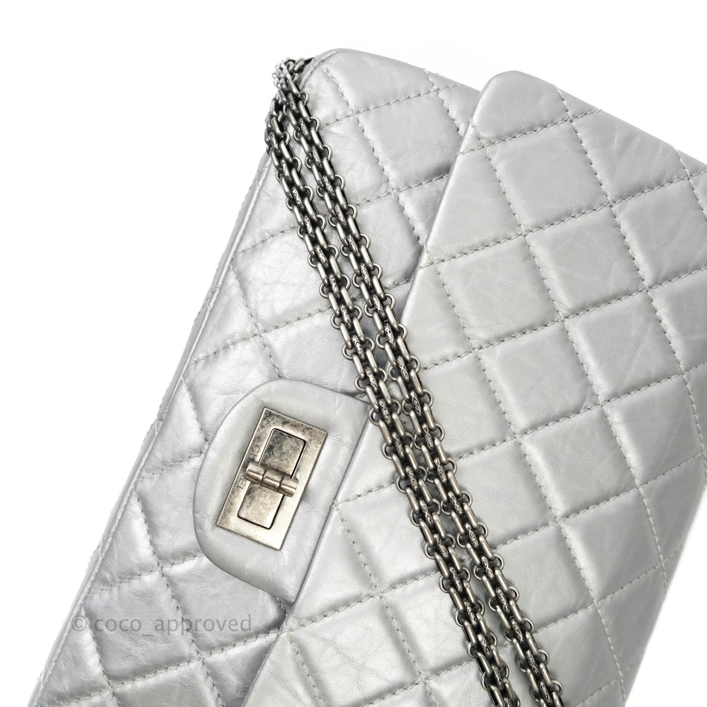 Chanel Reissue 227 Quilted Aged Calfskin Silver Ruthenium Hardware
