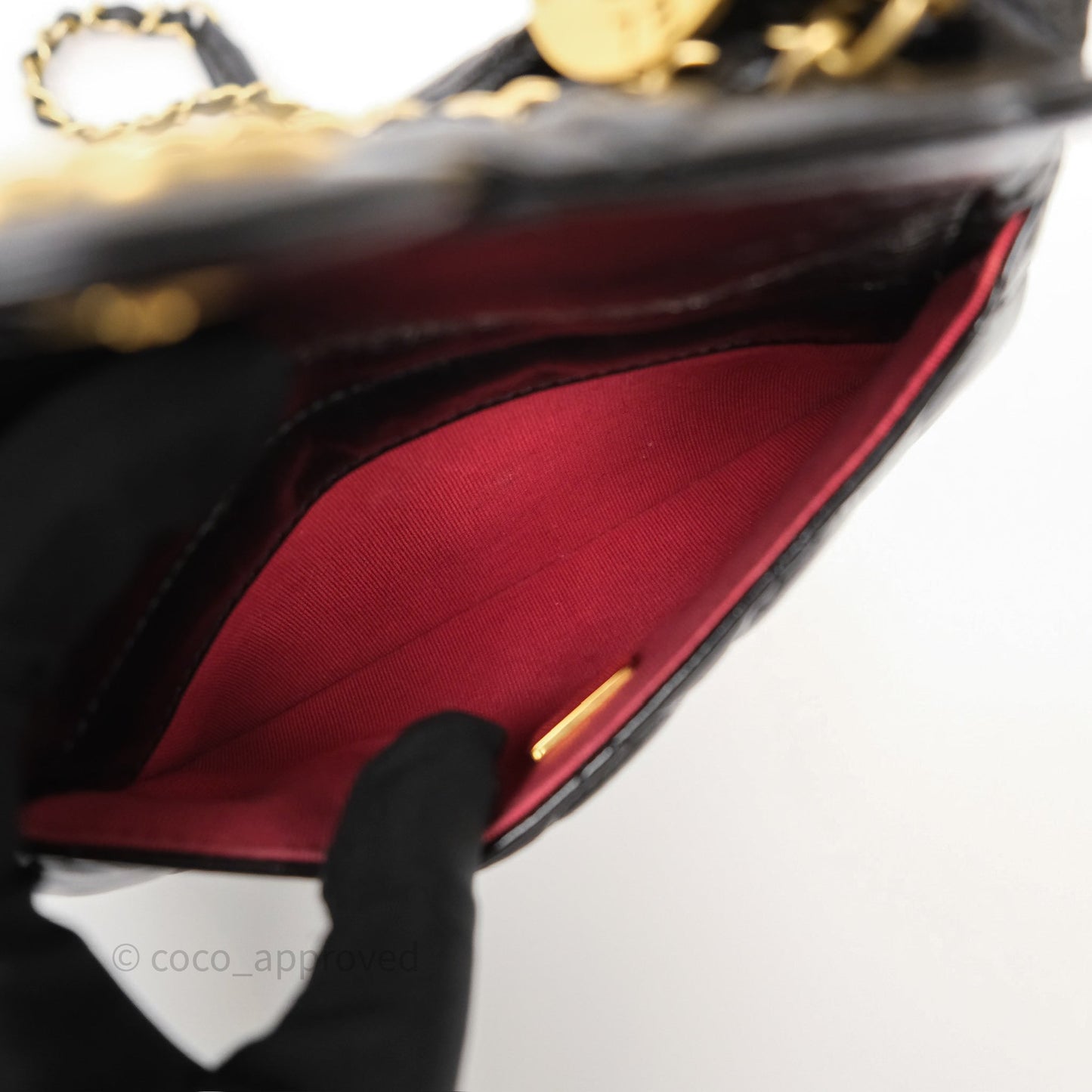 Chanel Small Hobo Black Shiny Crumpled Calfskin Aged Gold Hardware 23C