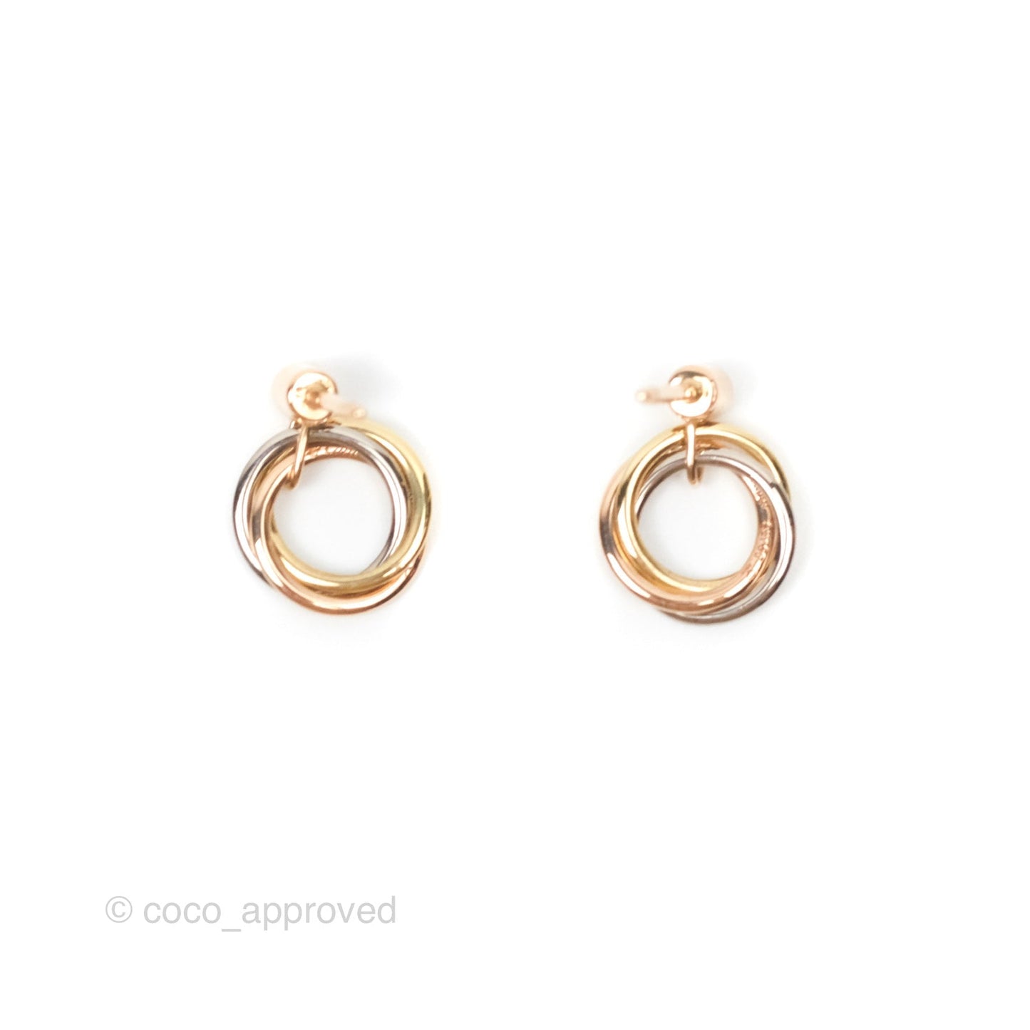 Cartier Trinity Diamond Earrings White Gold/ Yellow Gold/ Rose Gold