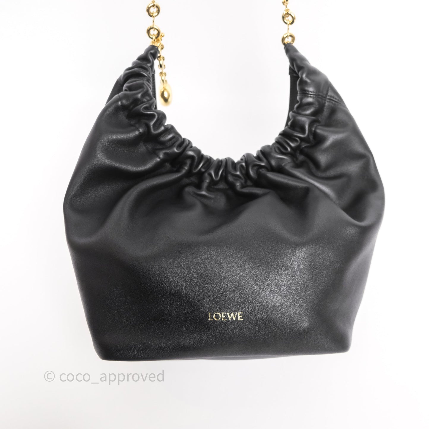 Loewe Small Squeeze Bag in Mellow Nappa Lambskin Black