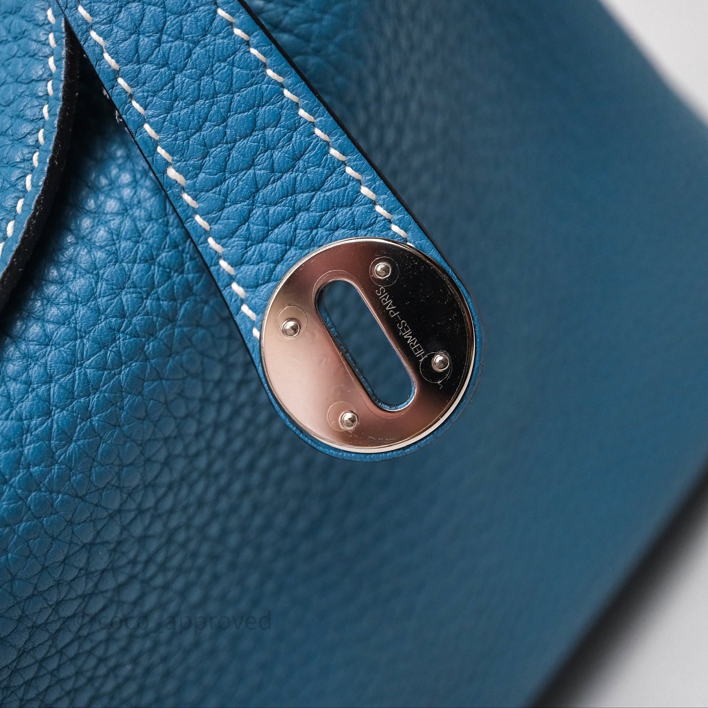 Hermès Lindy 30 Bleu Jean 75 Clemence Palladium Hardware