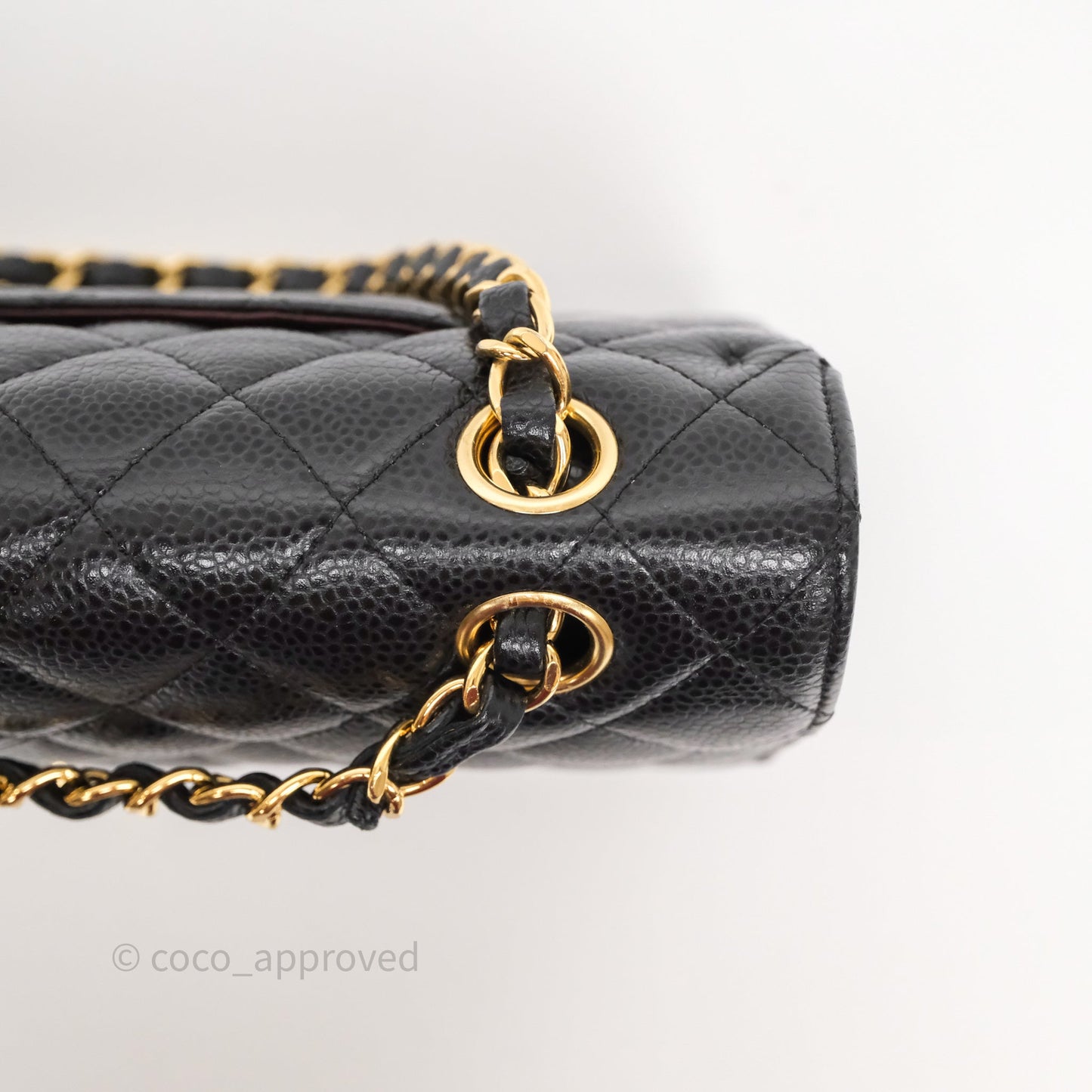 Chanel Classic M/L Medium Flap Quilted Black Caviar Gold Hardware