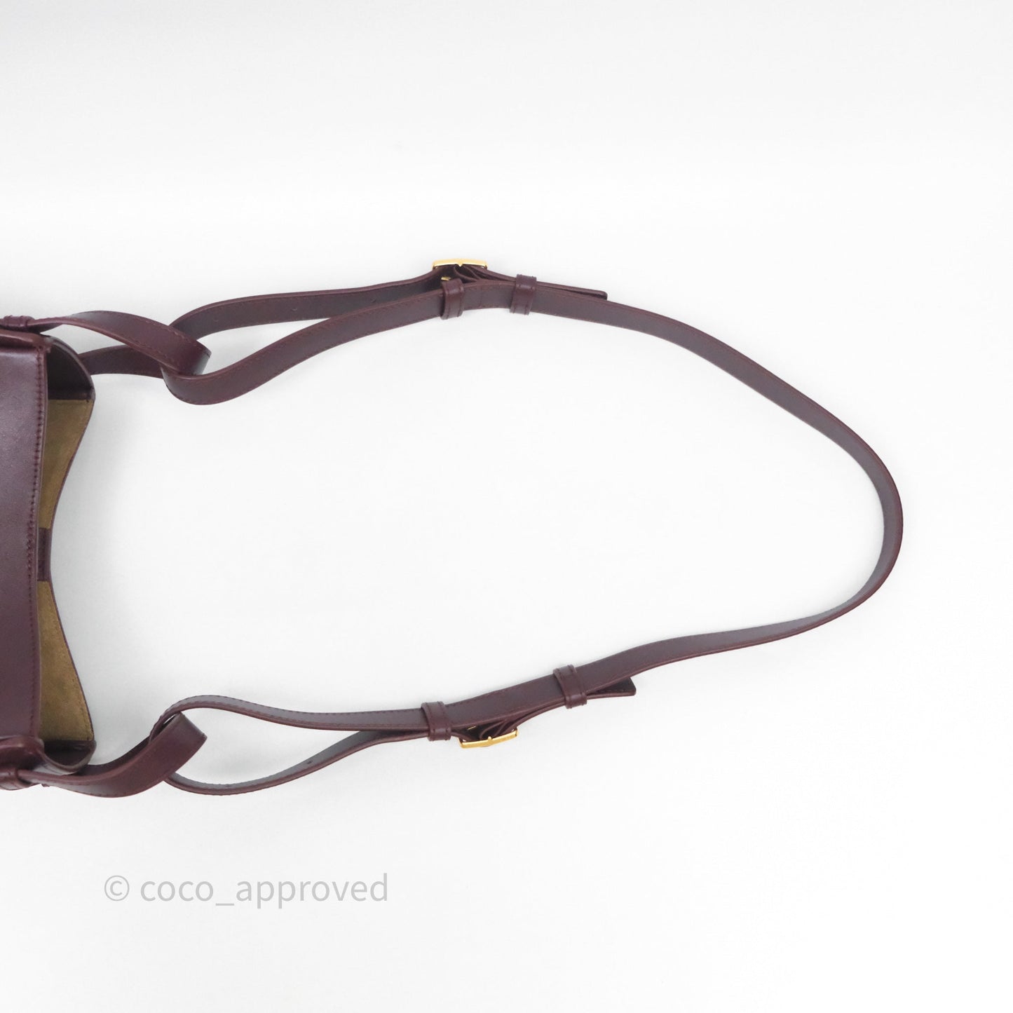Loewe Hammock Slice Dark Red Bag Gold Hardware