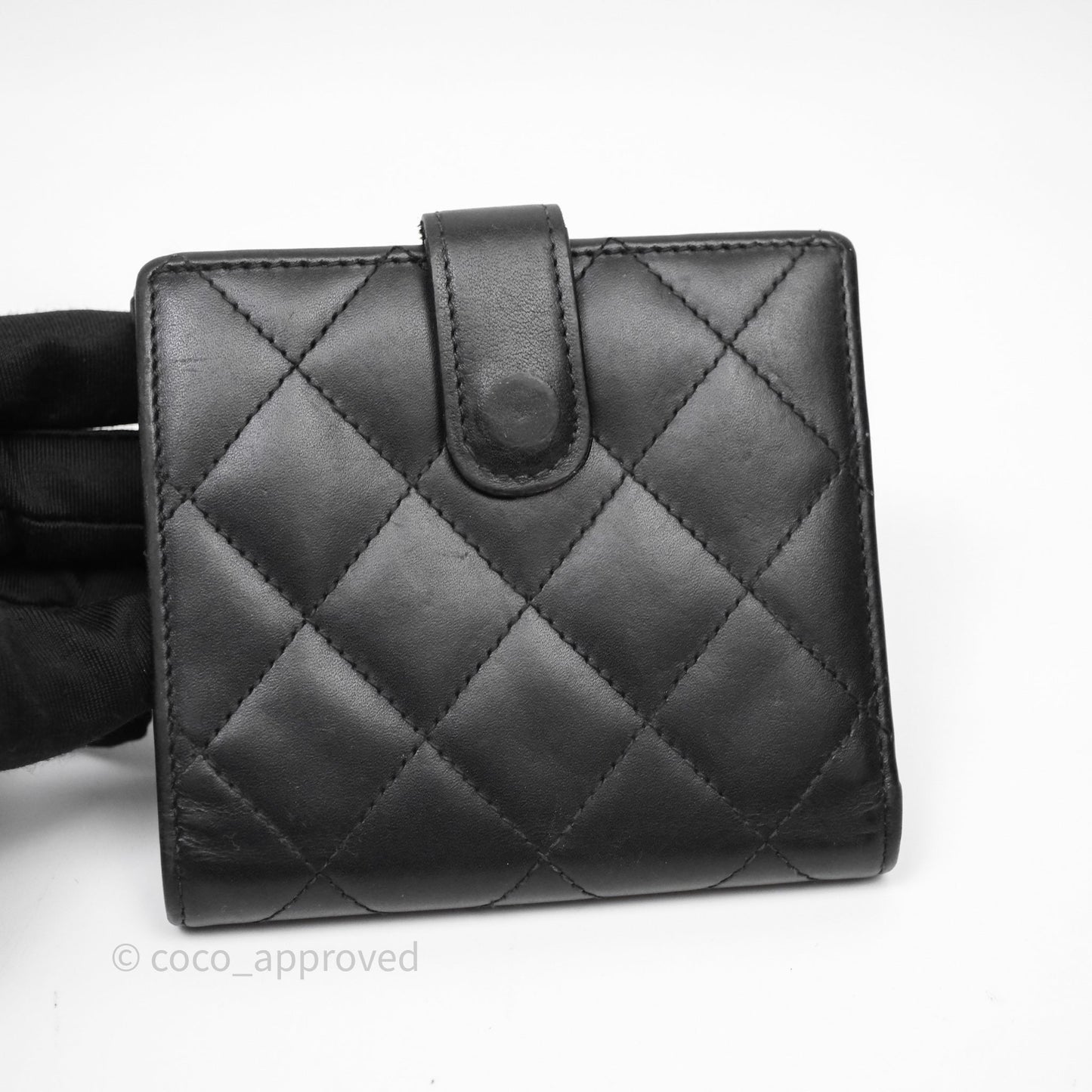 Chanel Quilted Cambon Short Wallet Black