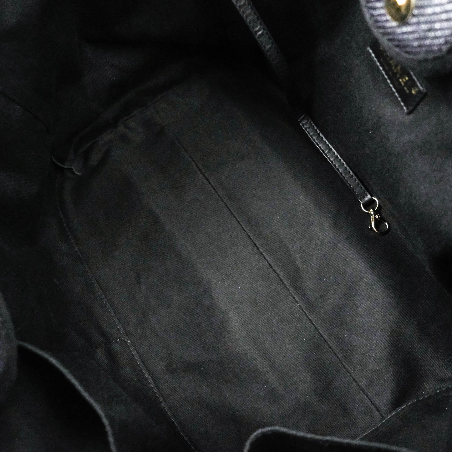 Chanel Large Deauville Charcoal Grey Canvas