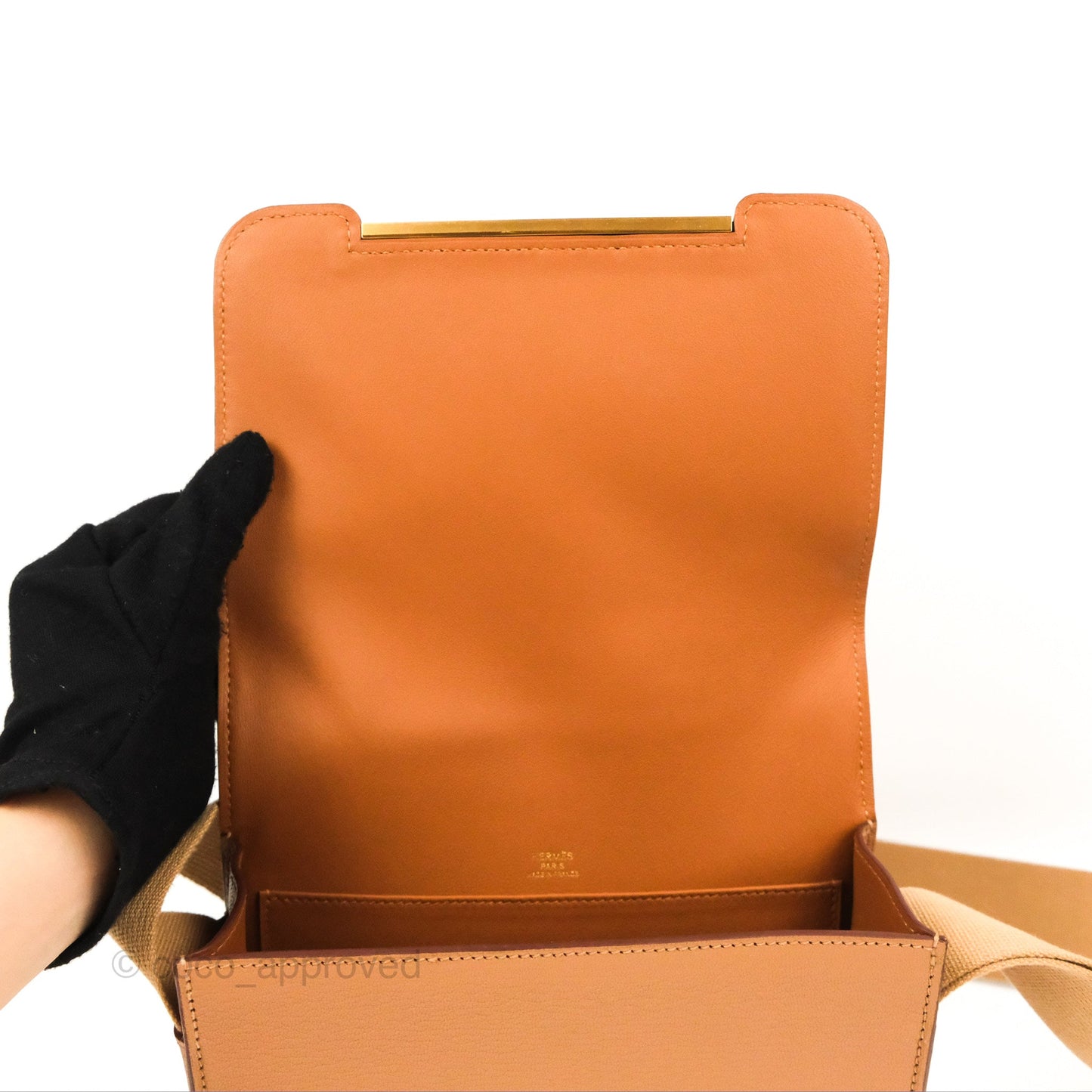 Hermès Geta Bag Chai 0M Quebracho 2J Gold Hardware