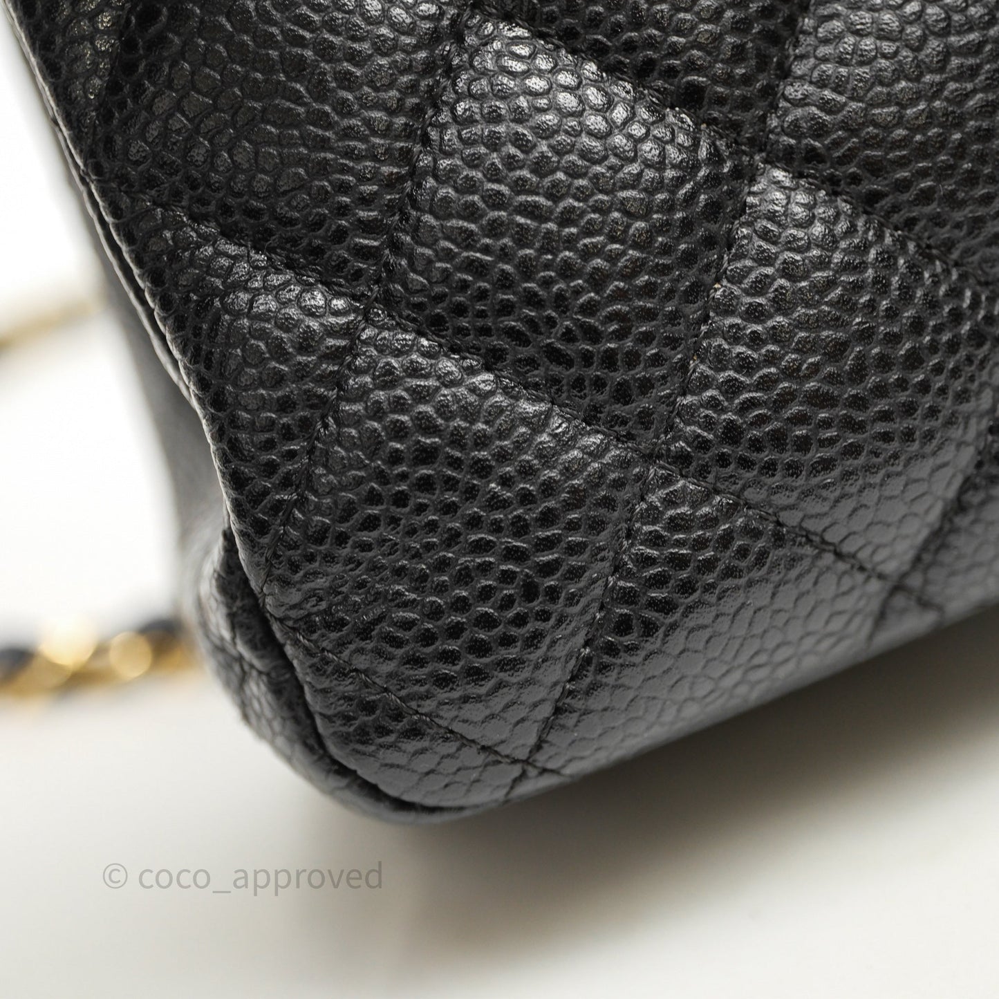 Chanel Classic M/L Medium Flap Quilted Black Caviar Gold Hardware