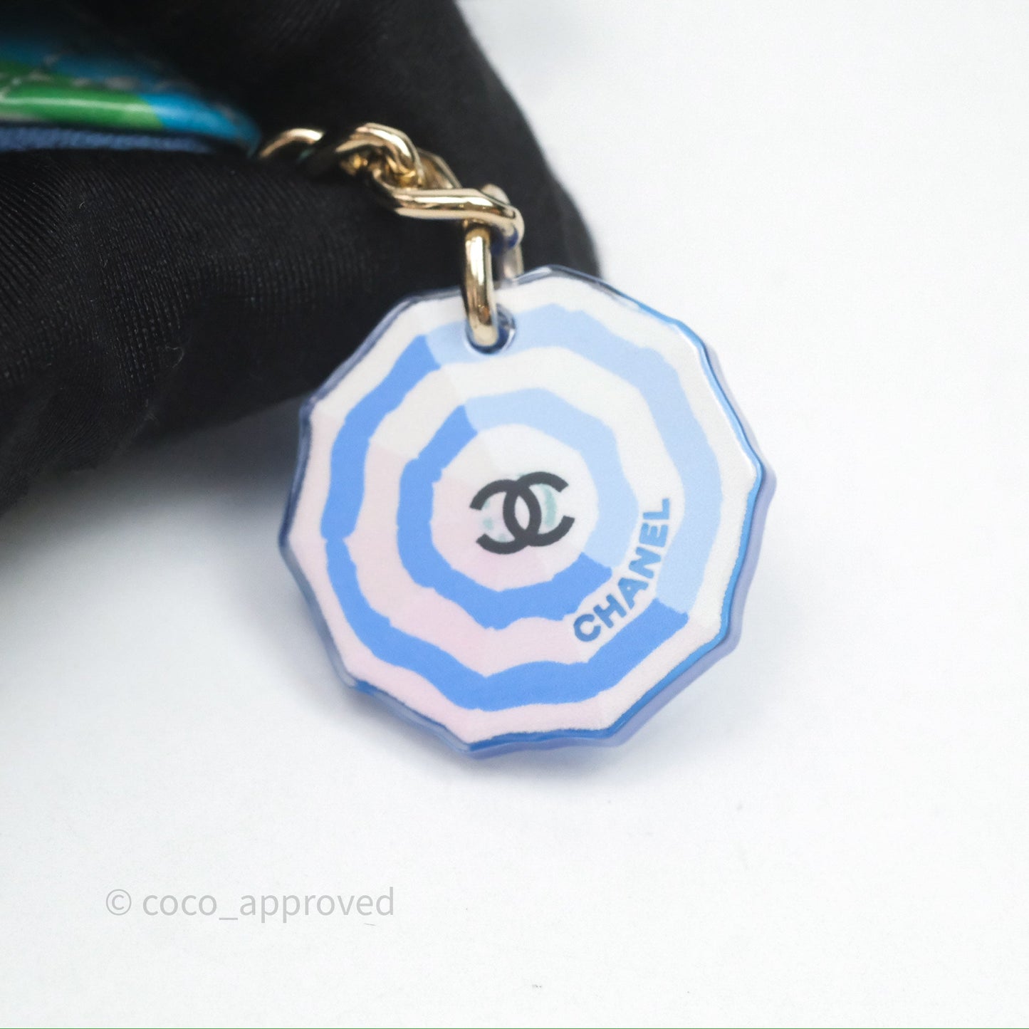 Chanel Printed Quilted Zip Coin Purse Patent Calfskin Multicolor