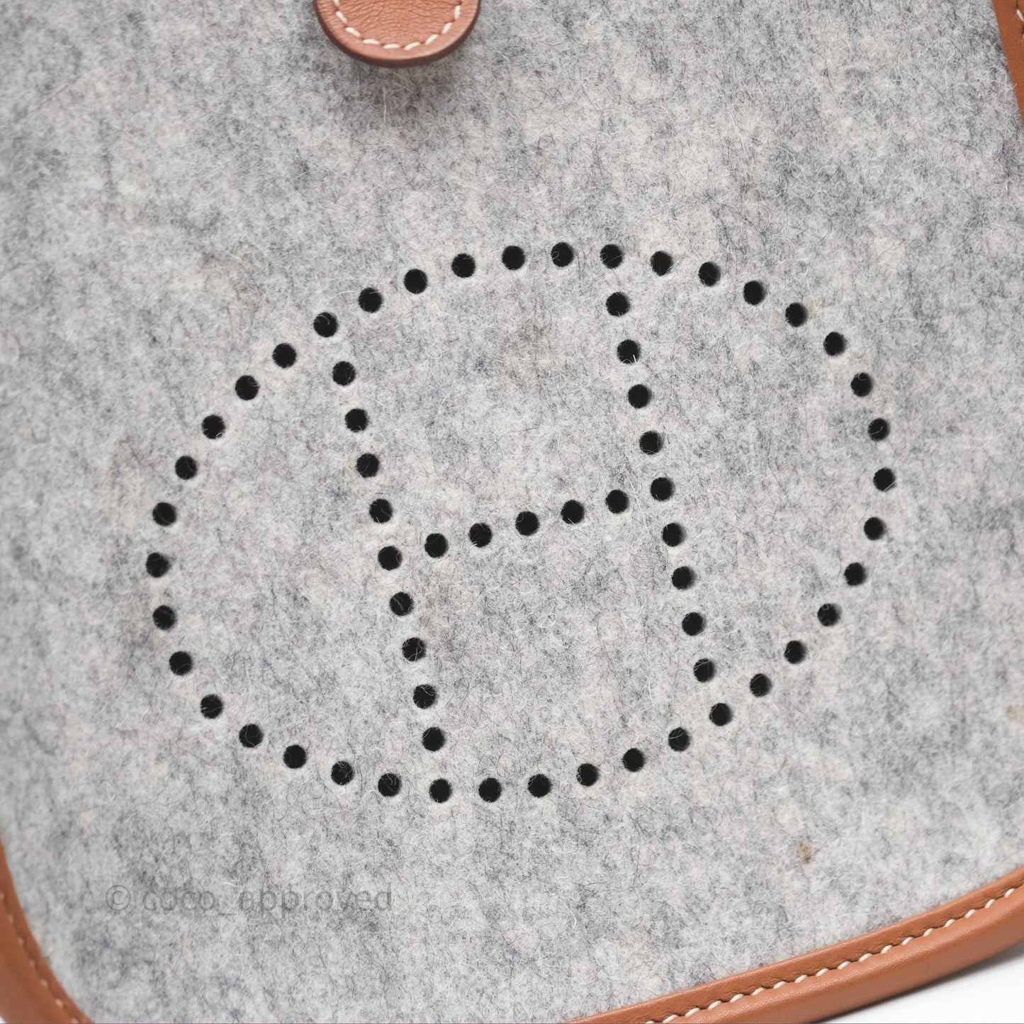 Hermès Mini Evelyne 16 Gris Clair/ Gold Wool Feutre Swift Palladium Hardware