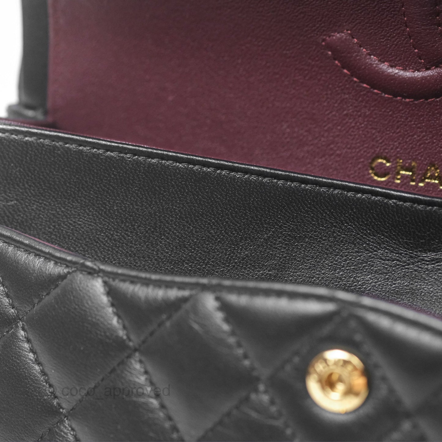 Chanel Small S/M Classic Flap Black Lambskin Gold Hardware