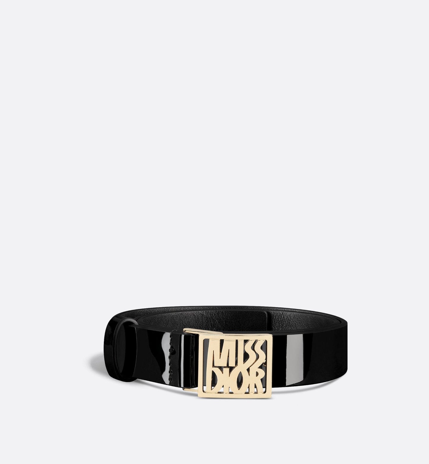 Miss Luxury Dior Belt Black Patent Calfskin 25 mm