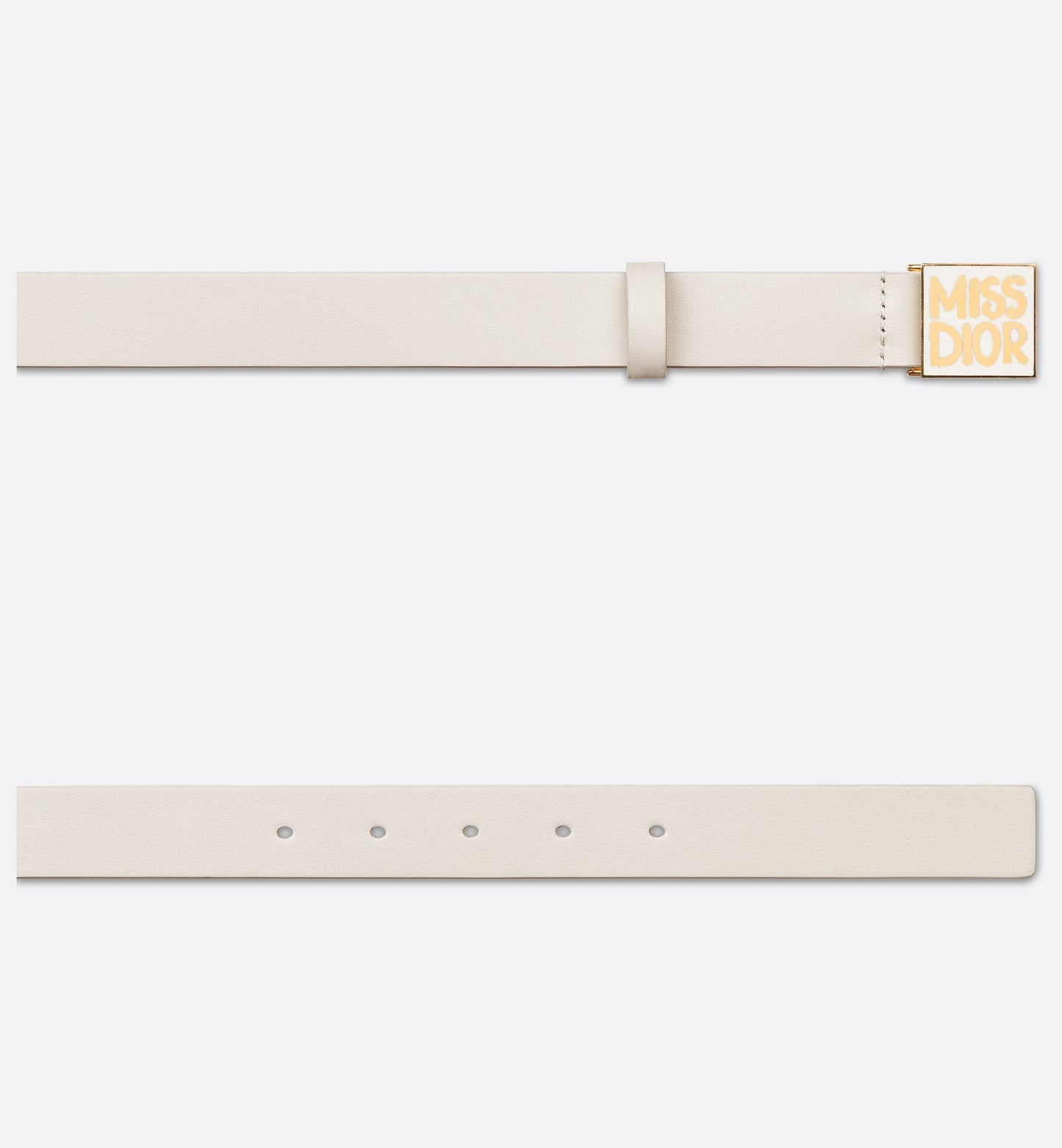 Miss Luxury Dior Graffiti Belt Latte Smooth Calfskin 25 mm