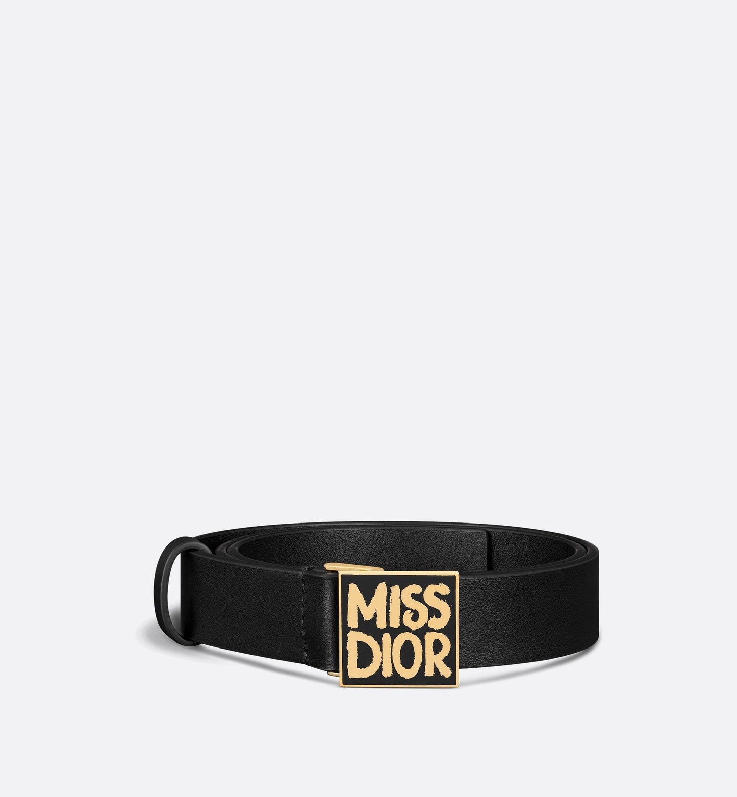 Miss Luxury Dior Graffiti Belt Black Smooth Calfskin 25 mm