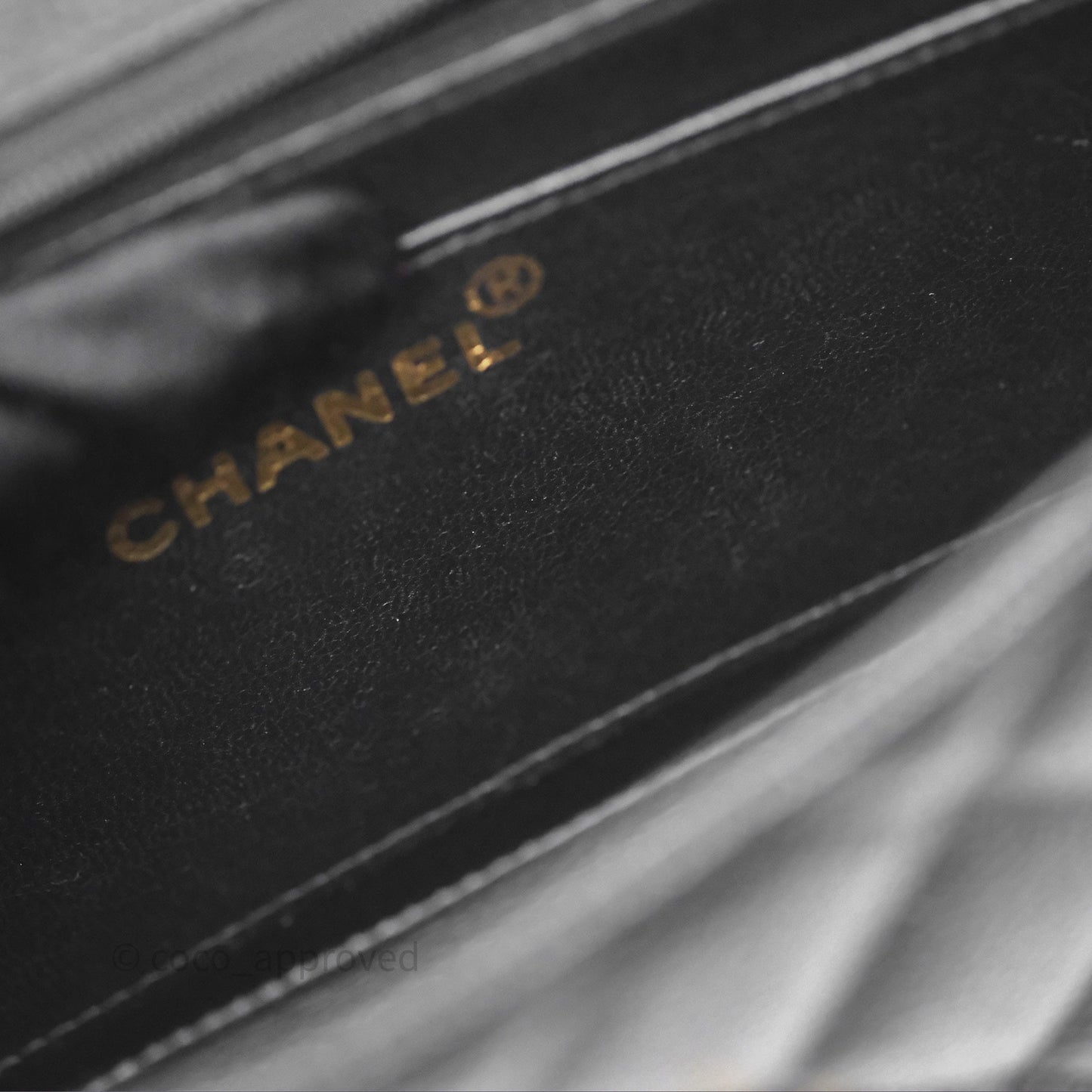 Chanel Small Vintage Quilted Classic Diana Flap Bag Black Caviar 24K Gold Hardware