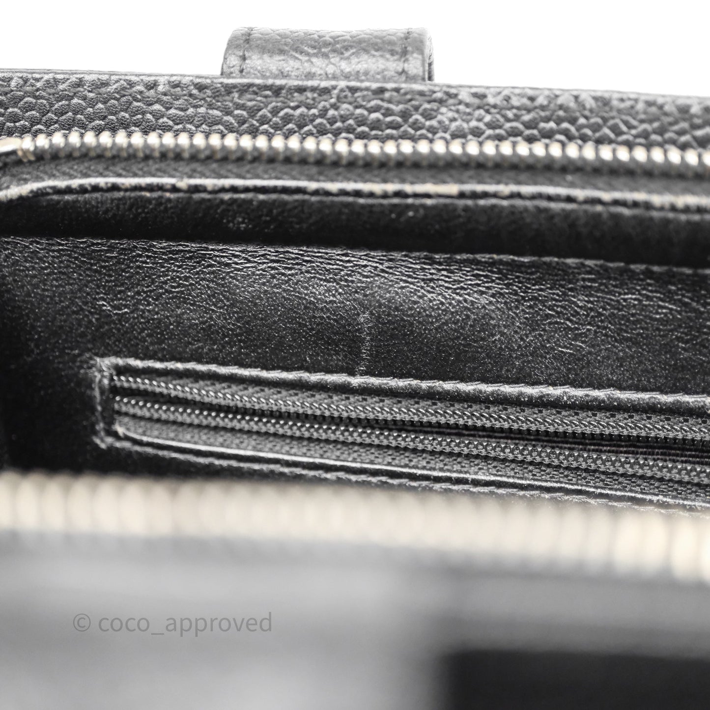 Chanel Vintage Tote Bag Black Caviar Silver Hardware