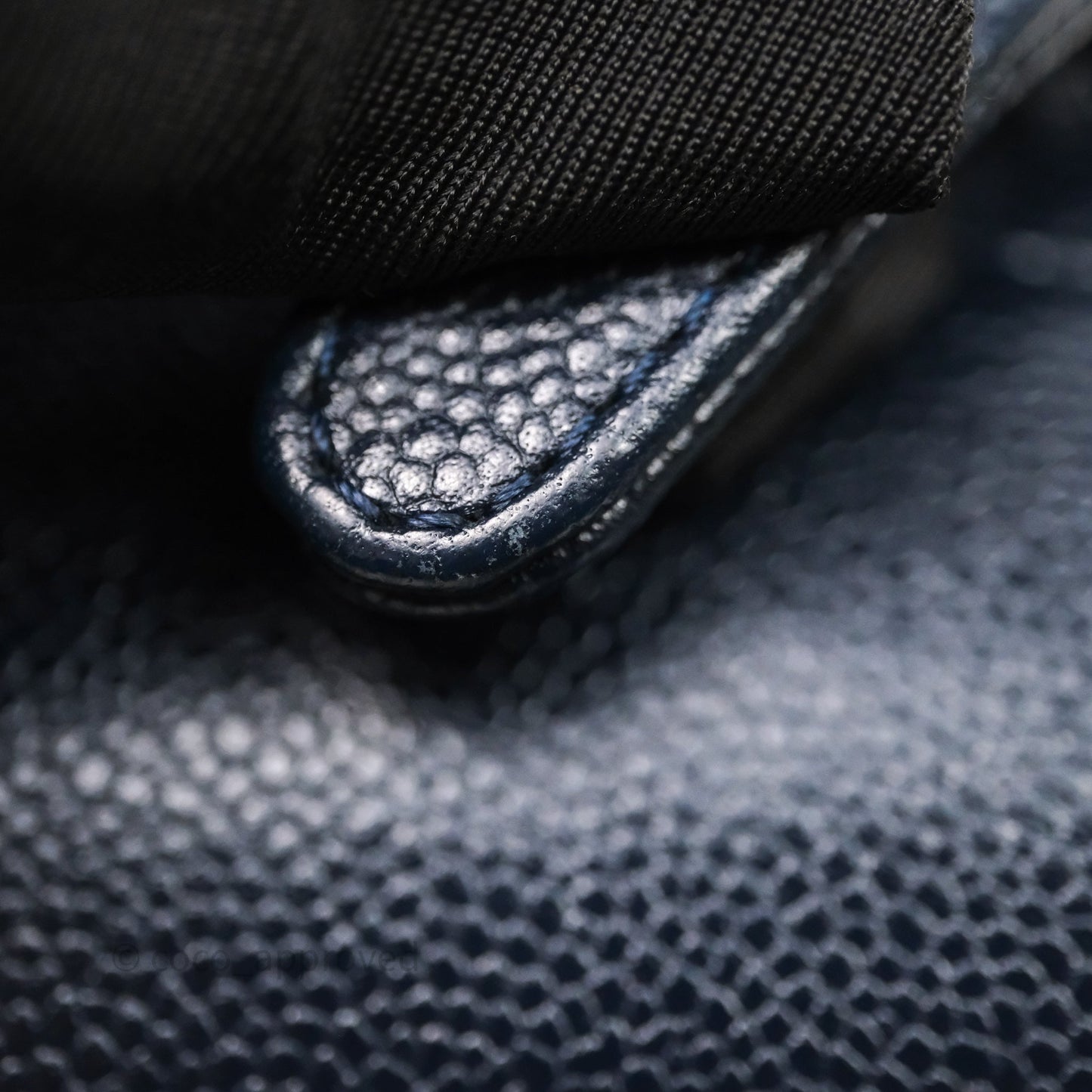 Chanel Quilted Business Affinity Backpack Navy Caviar Light Gold Hardware