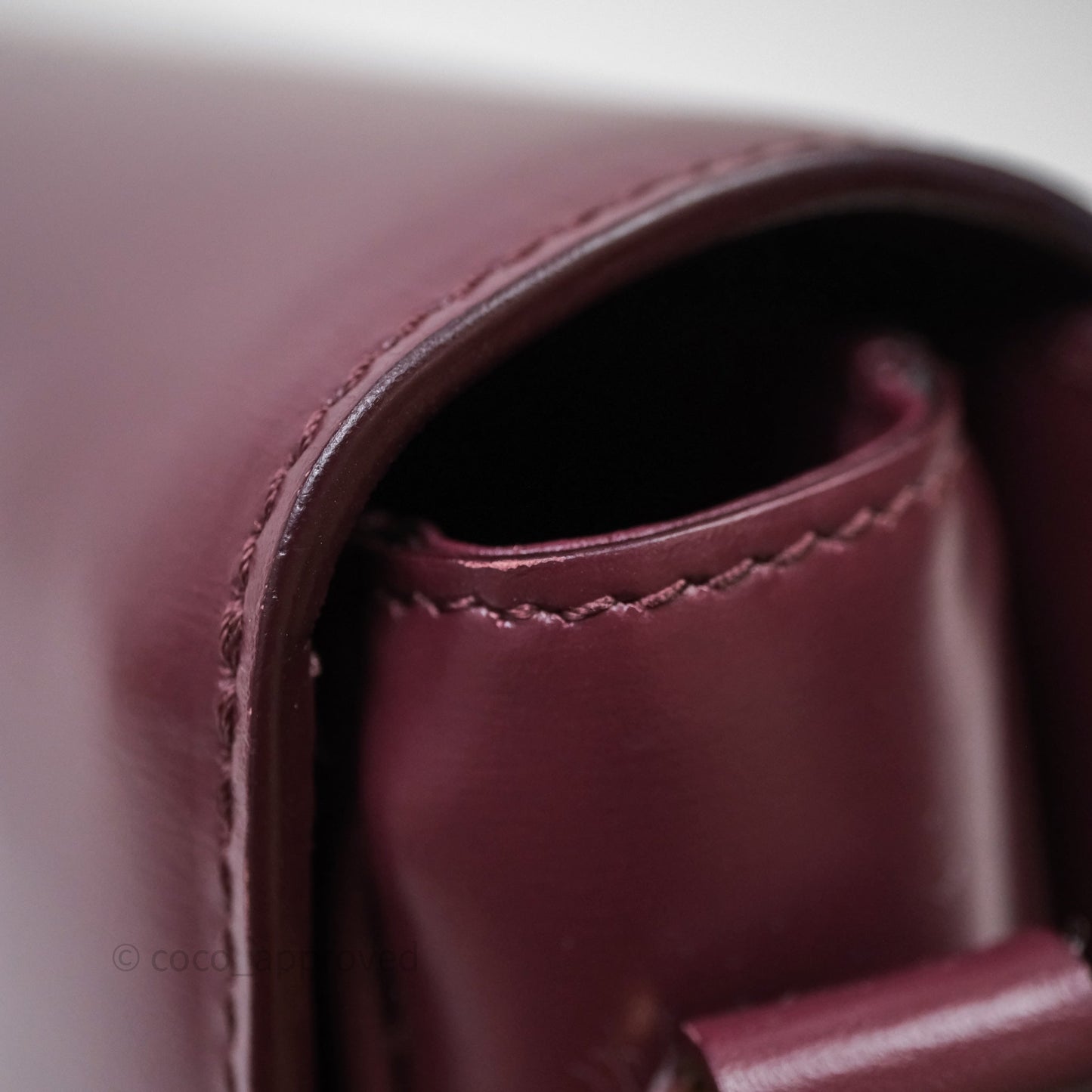 Celine Medium Triomphe Acai Burgundy Shiny Calfskin Gold Hardware
