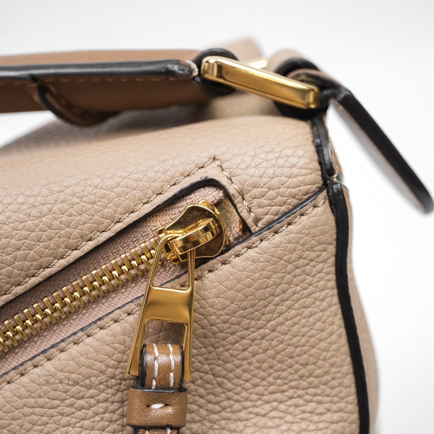 Loewe Small Puzzle Bag Sand Mink Grained Calfskin