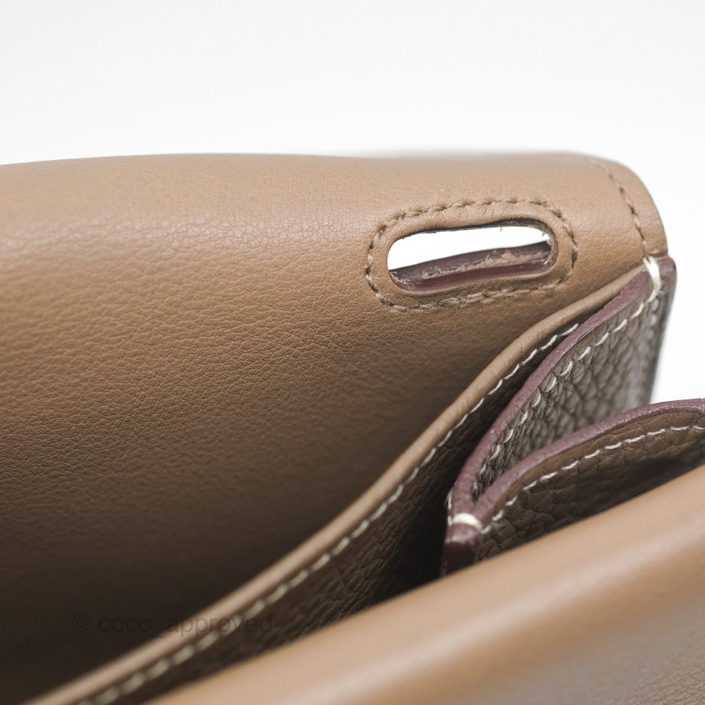 Hermès Halzan 31 Etoupe Clemence Palladium Hardware