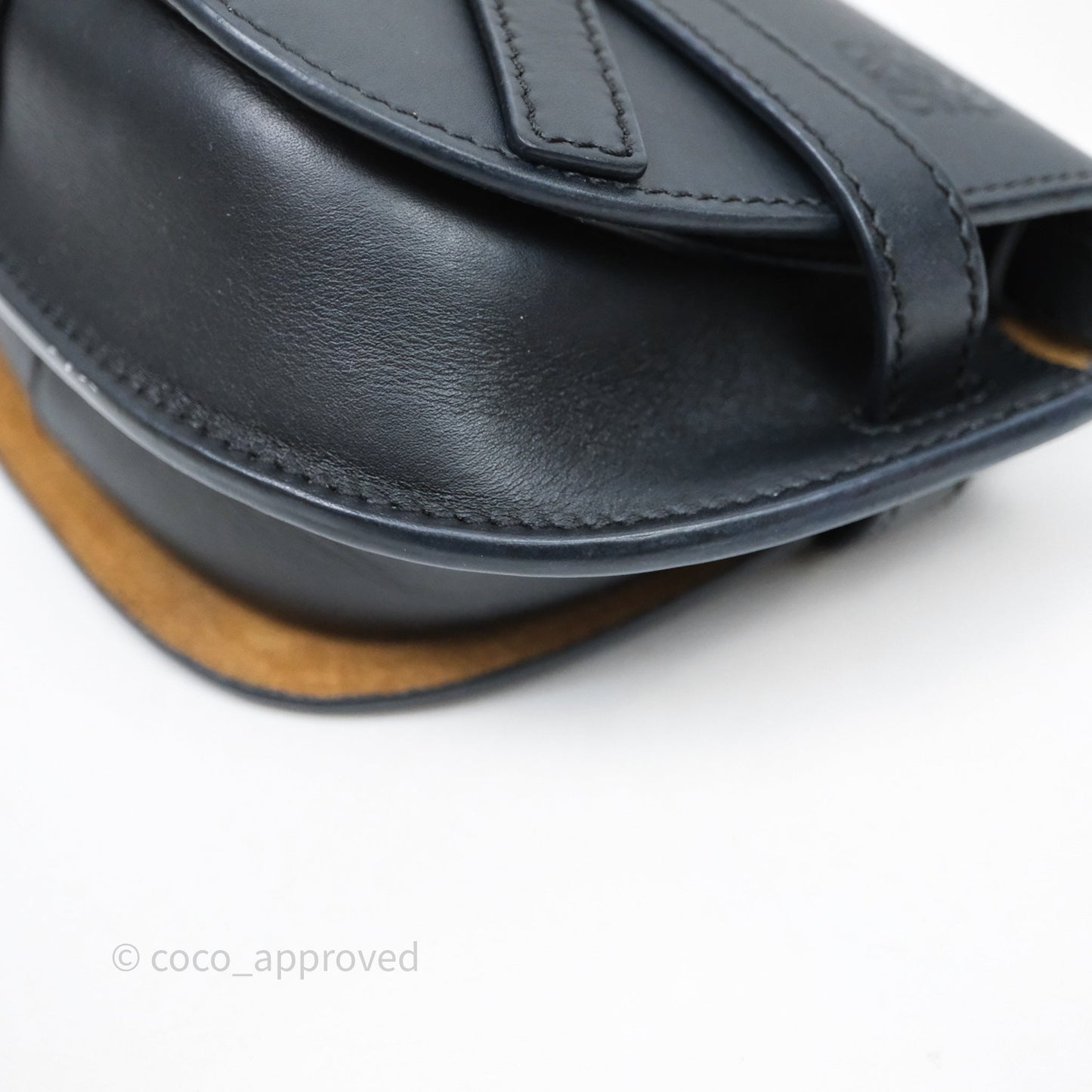 Loewe Mini Gate Dual Bag in Soft Calfskin & Jacquard Strap Black