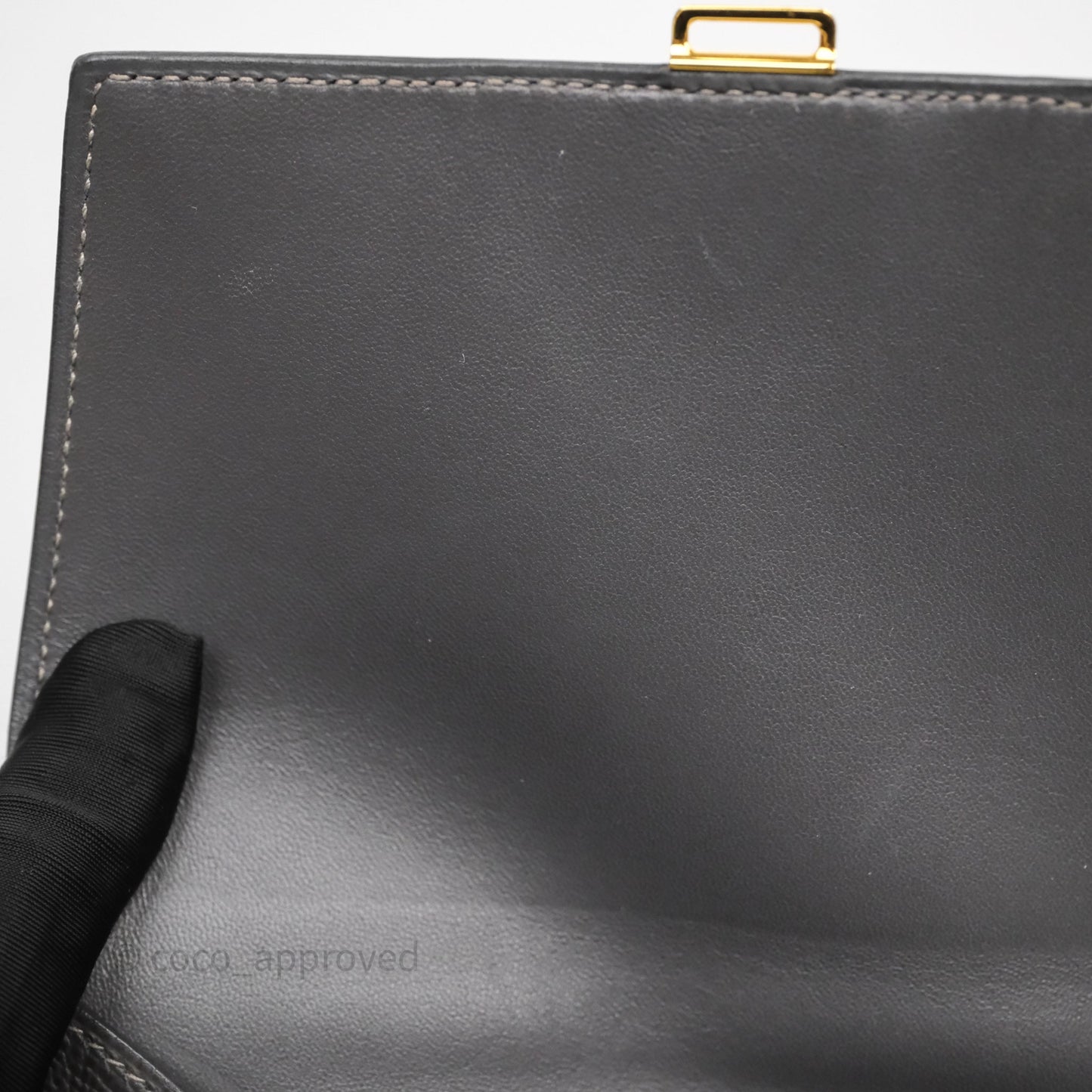 Hermès Della Cavalleria Mini Bag Gris Meyer 0L Epsom Gold Hardware