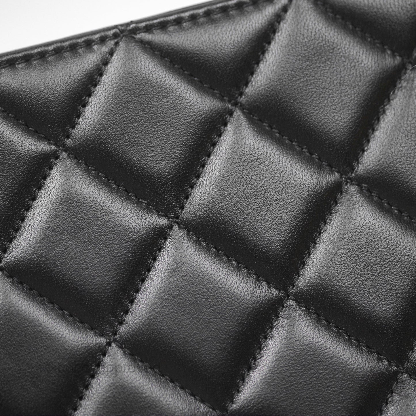 Chanel Top Handle Vanity Case Black Lambskin Aged Gold Hardware 22A