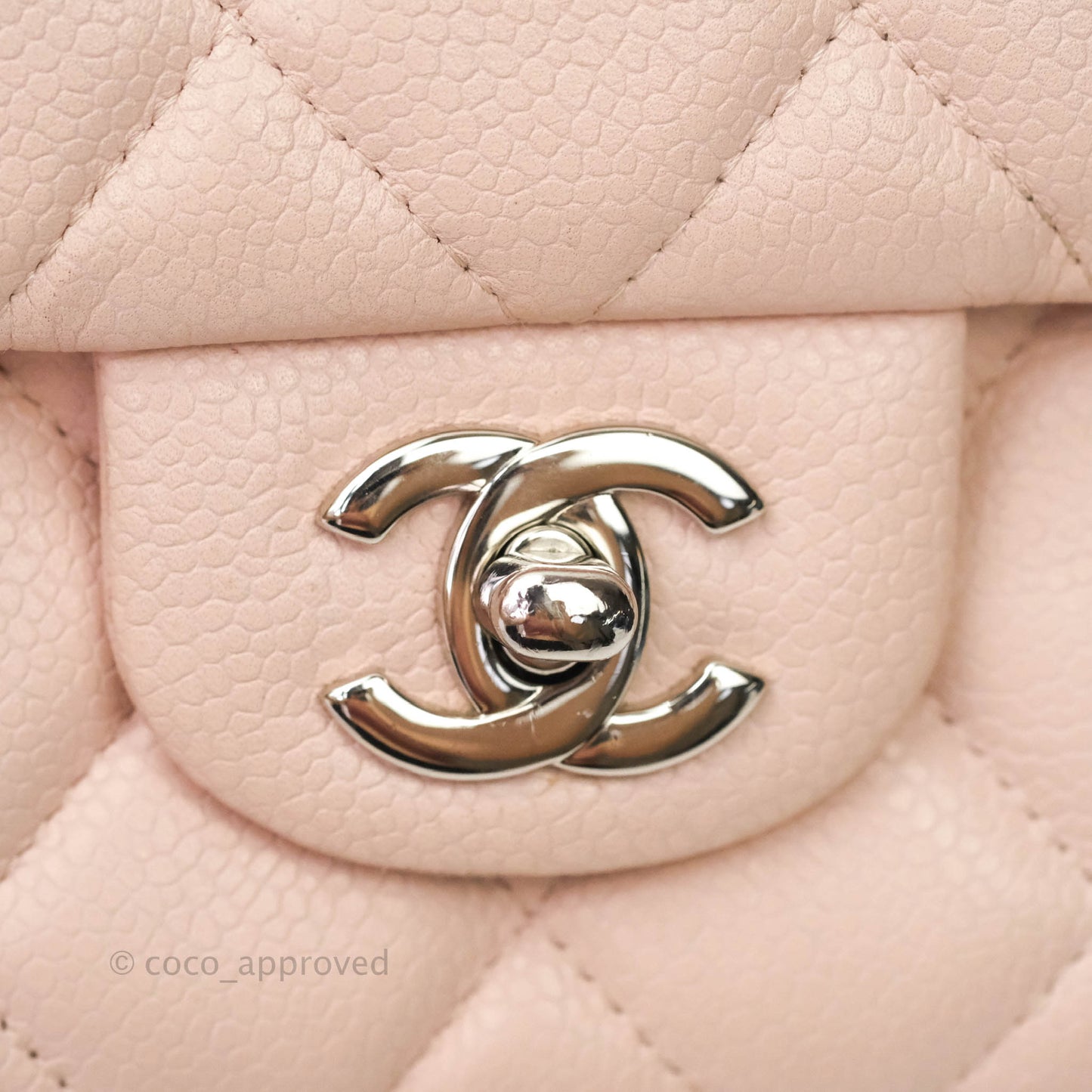 Chanel Quilted Clutch with Chain Sakura Pink Silver Hardware