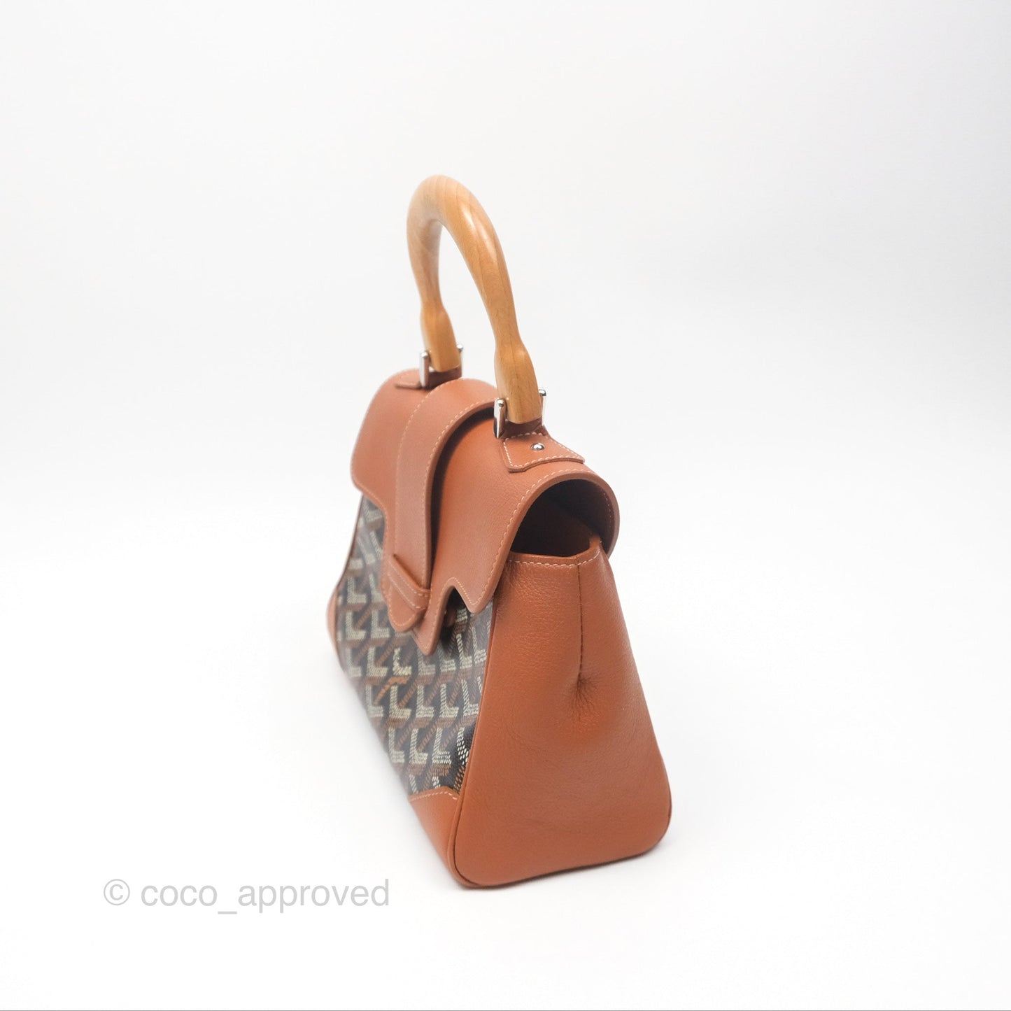 Goyard Saïgon Mini Bag Tan Goyardine Canvas/Chevroches Calfskin