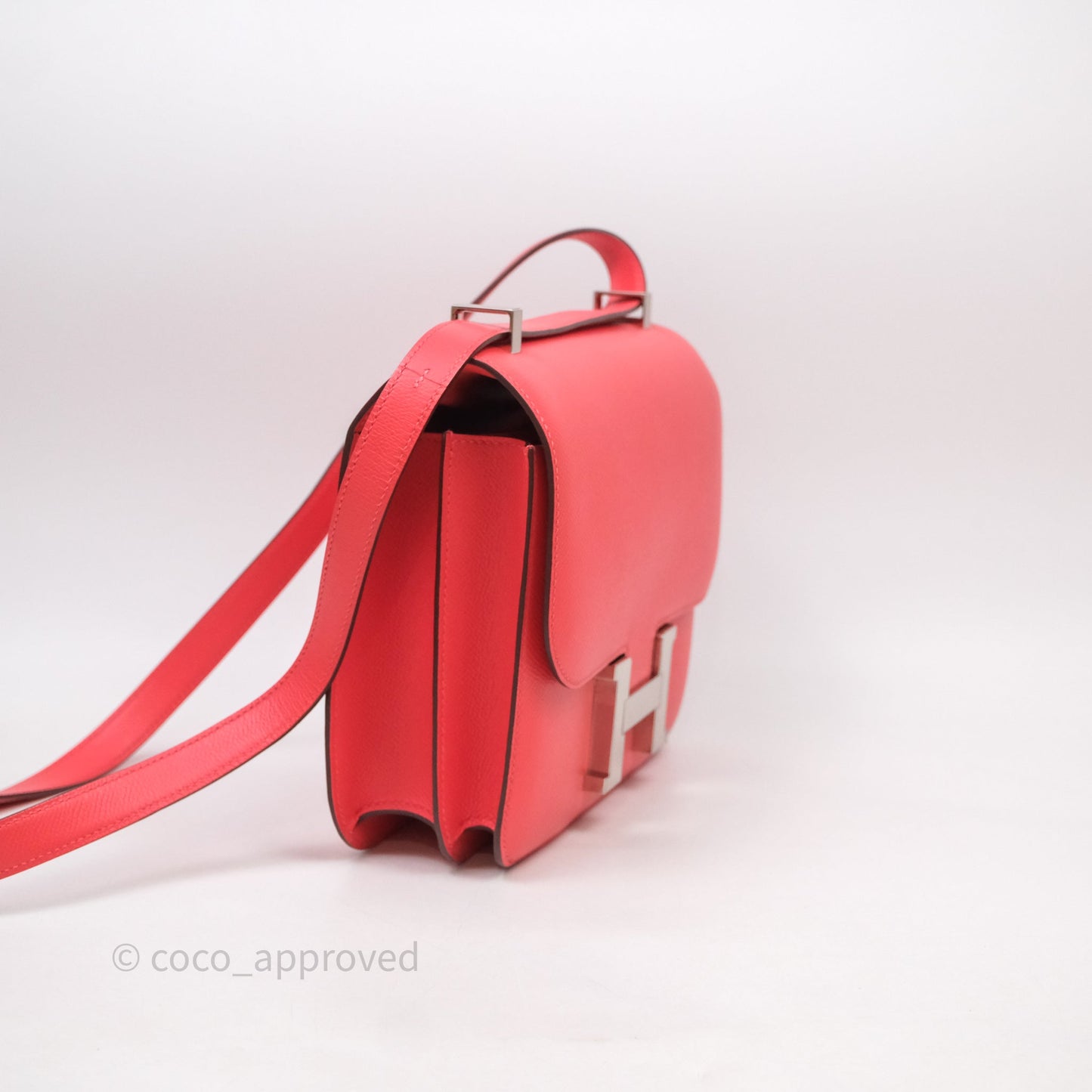 Hermès Constance 24 Rose Jaipur T5 Epsom Palladium Hardware